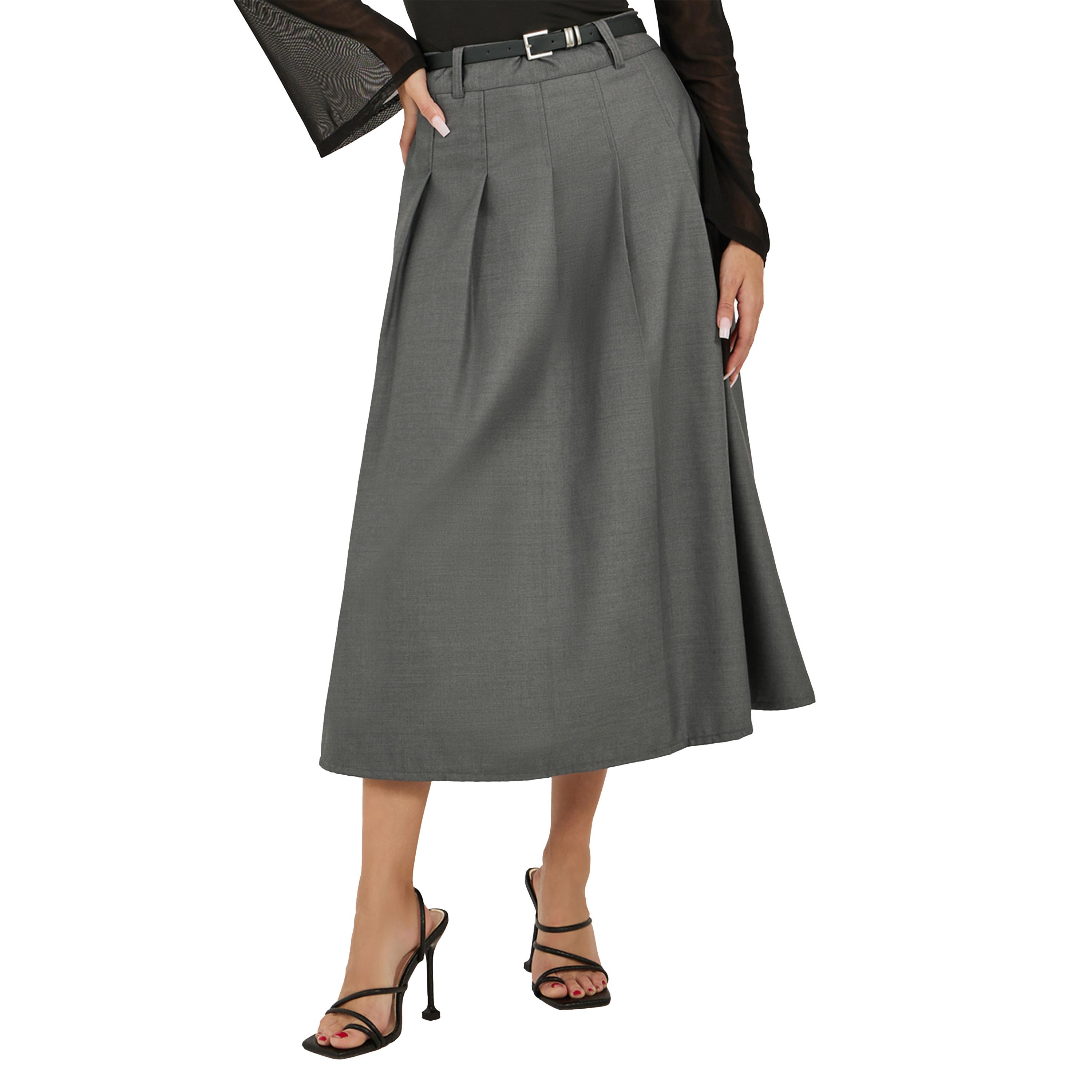 Styli Pleated A-Line Midi Skirt-women-clothing-bottoms-skirts-image-2
