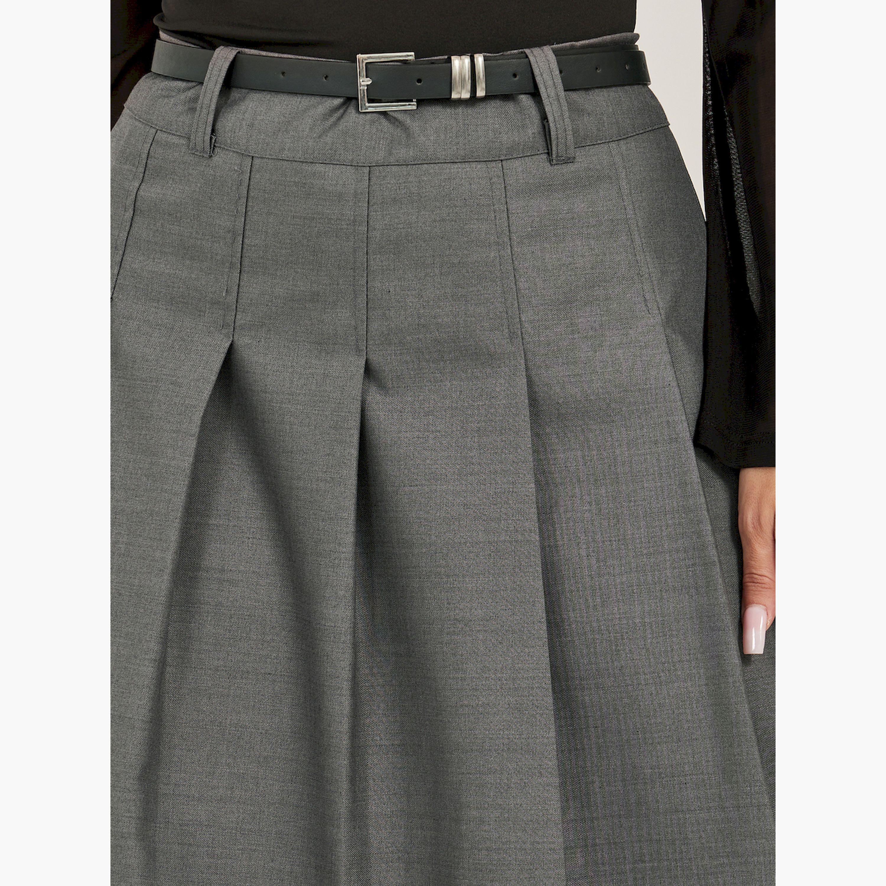 Styli Pleated A-Line Midi Skirt-women-clothing-bottoms-skirts-image-3