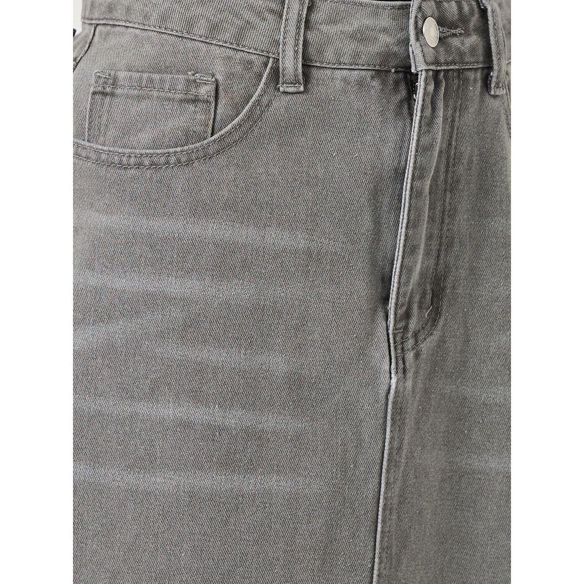Styli Whiskered Denim A-Line Midi Skirt with Front Slit-women-clothing-bottoms-skirts-image-3