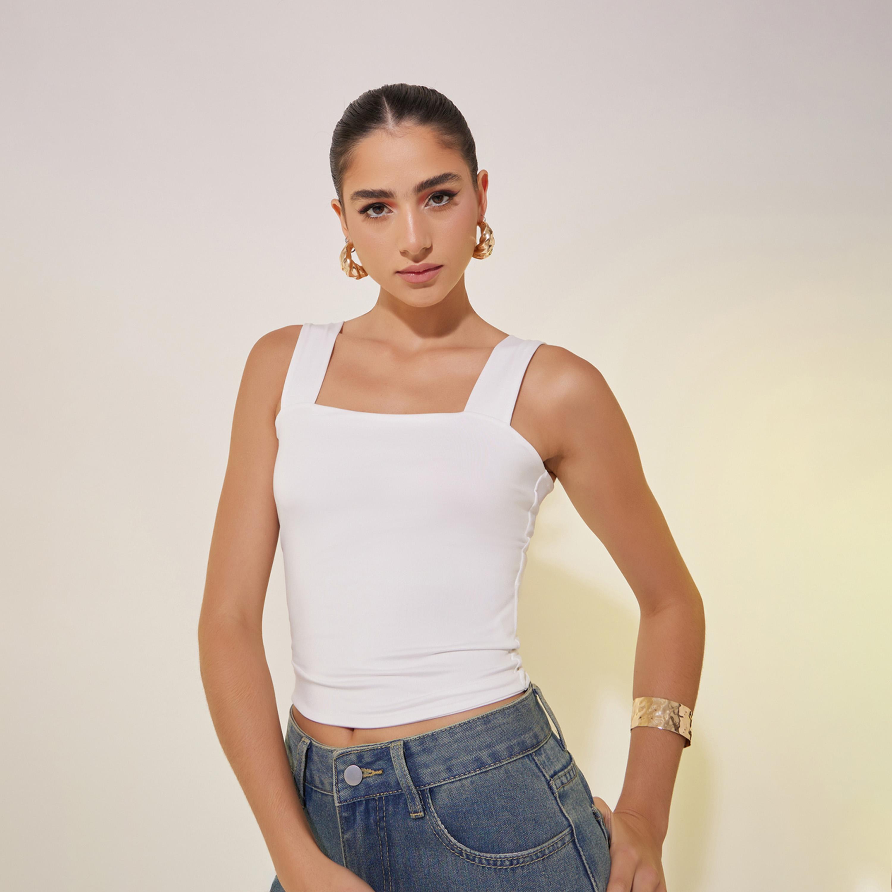 Take Two Solid Square Neck Cami Top-women-clothing-tshirts-image-4