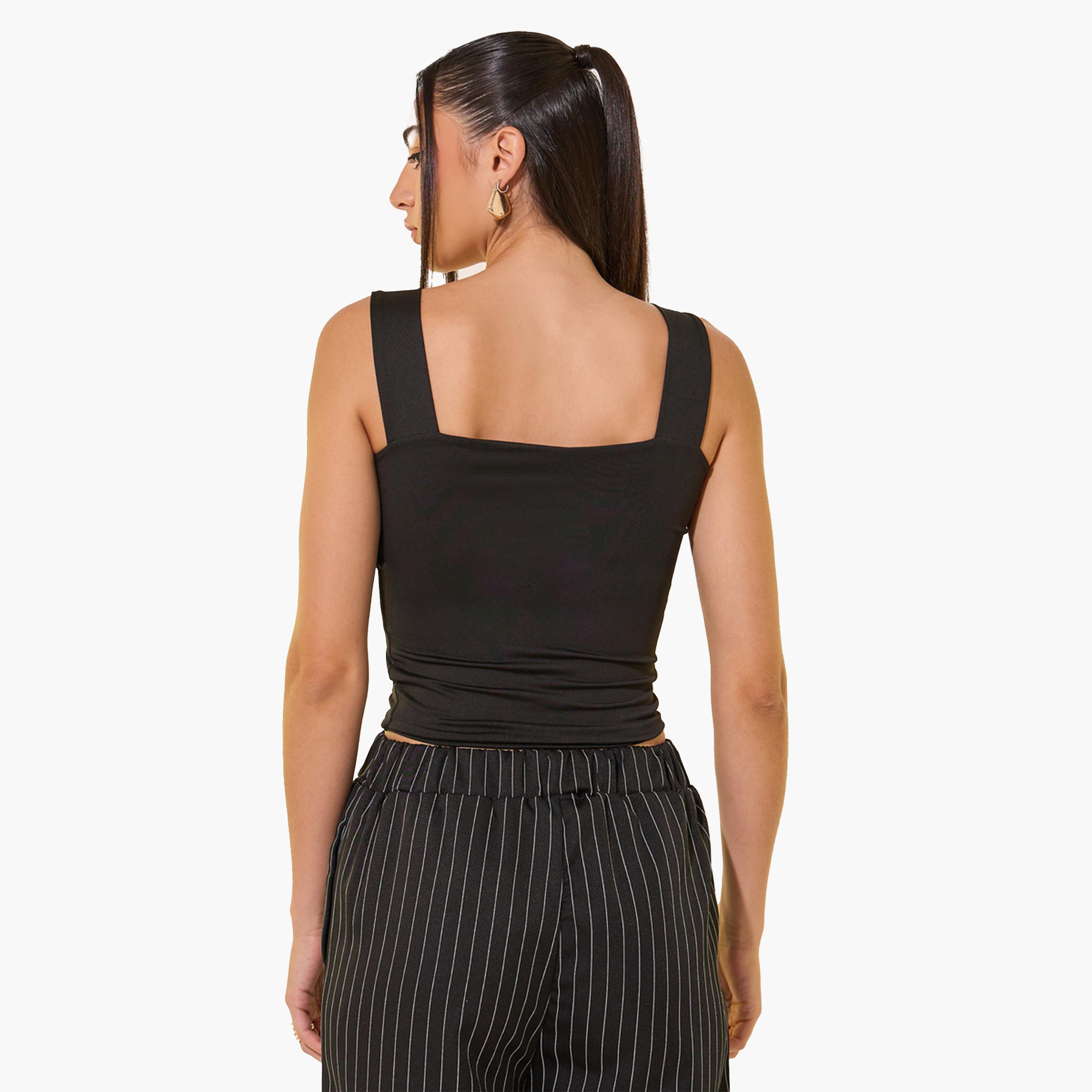 Take Two Solid Square Nek Cami-women-clothing-tshirts-image-4