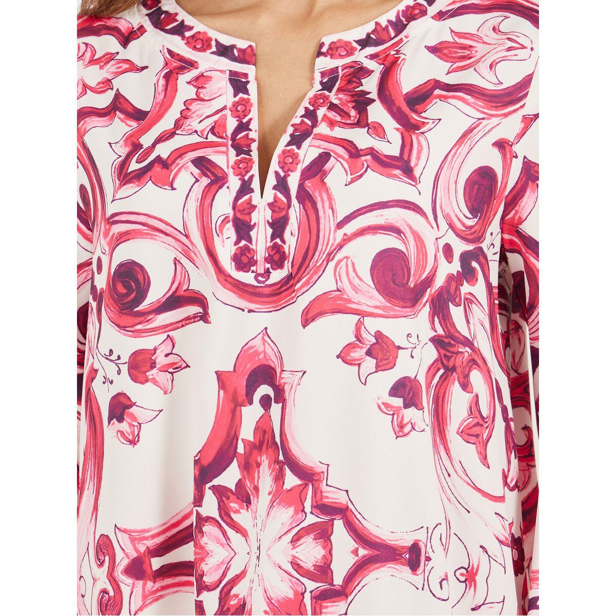 أميرة x ستايلي جلابية مطبعة بالكامل مع ياقة نوتش-women-arabicclothing-jalabiyas-image-4