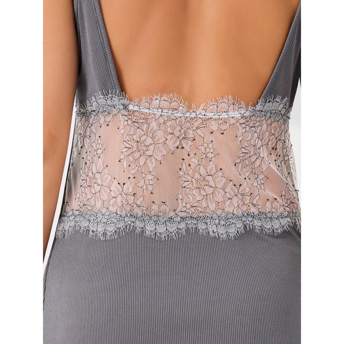 Styli Ribbed Lace Detail Low Back Slip Dress-women-clothing-nightwear-nighties-image-3
