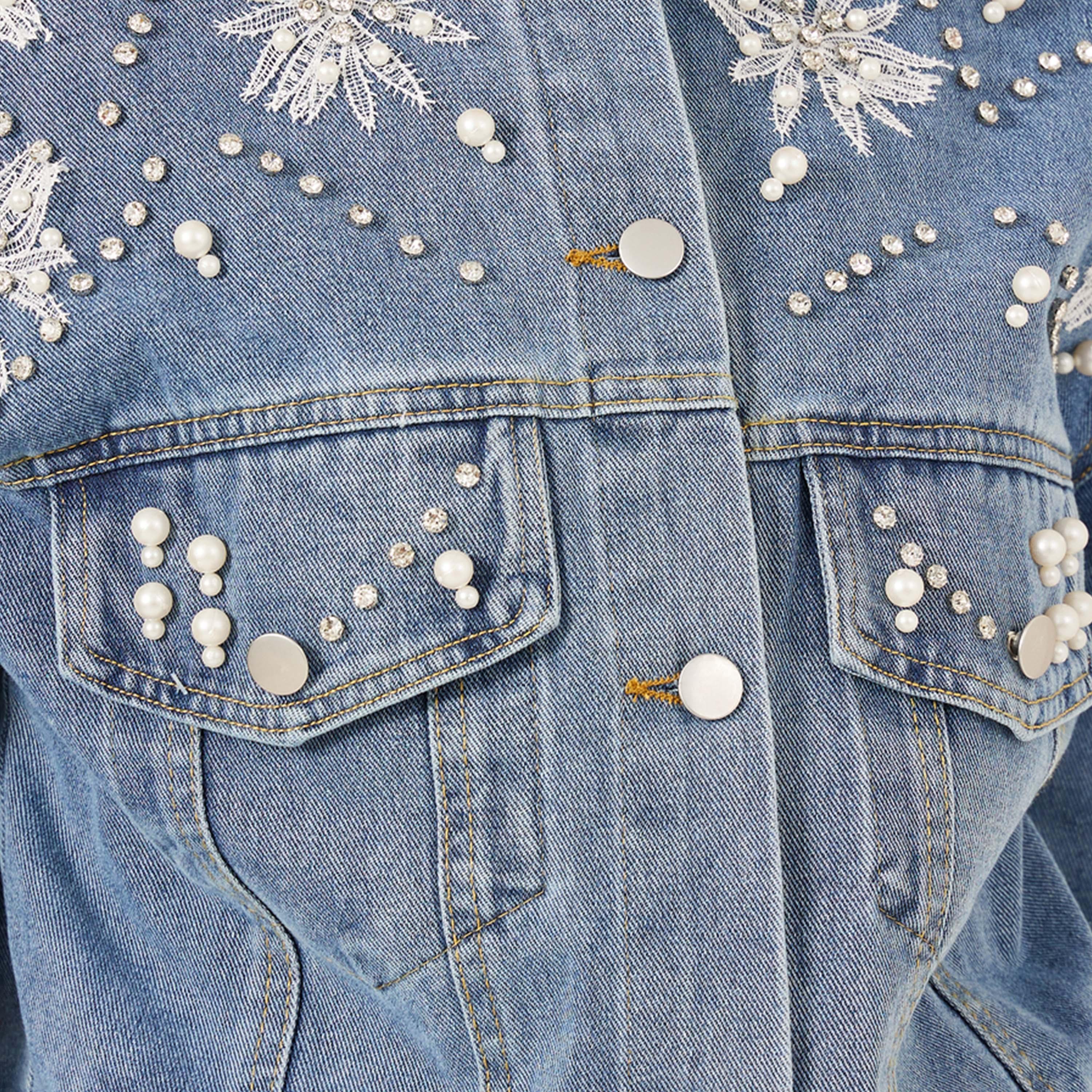 ستايلي-  جاكيت جينز مزخرف قصّة عادية-women-winterwear-coatsandjackets-jackets-image-5