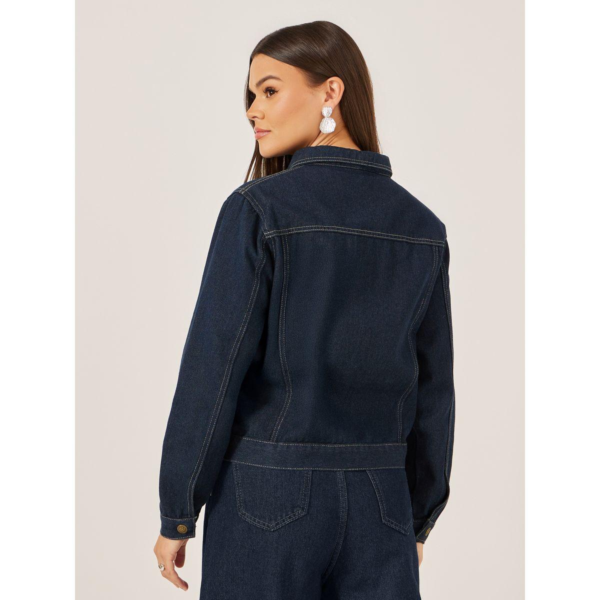 Styli Regular Fit Long Sleeve Denim Jacket-women-winterwear-coatsandjackets-jackets-image-5
