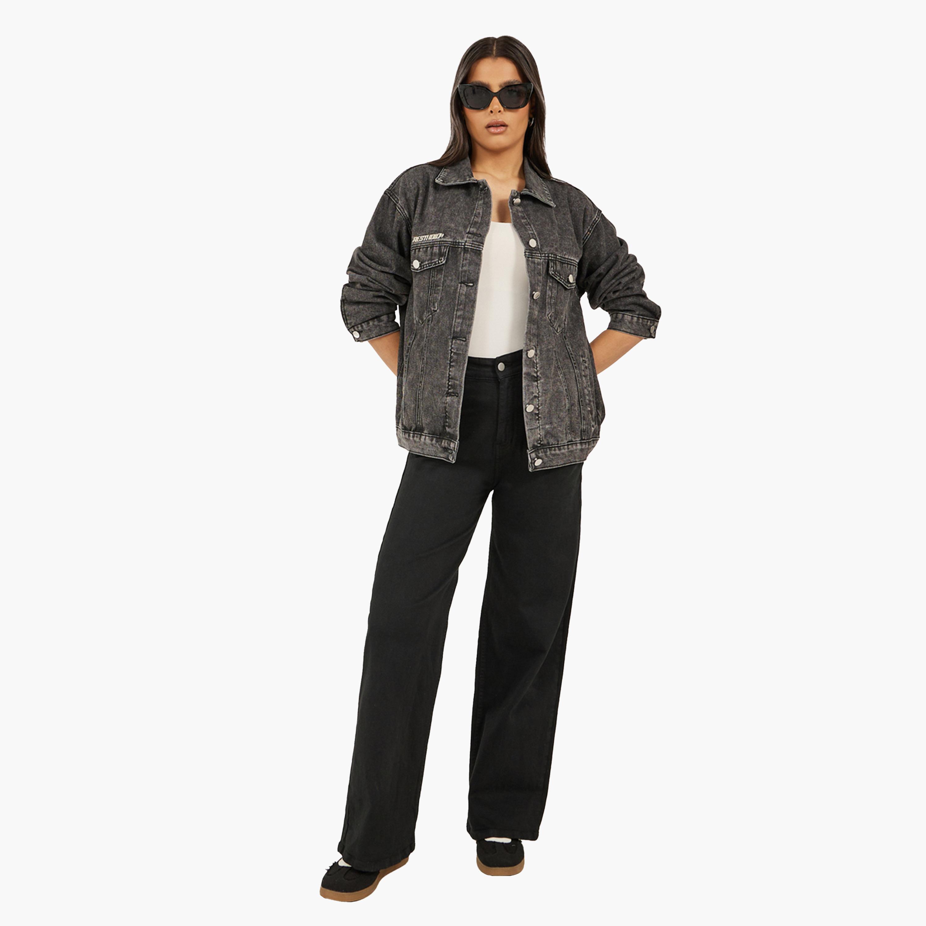 Styli Oversized Acid Wash Denim Jacket-women-winterwear-coatsandjackets-jackets-image-3