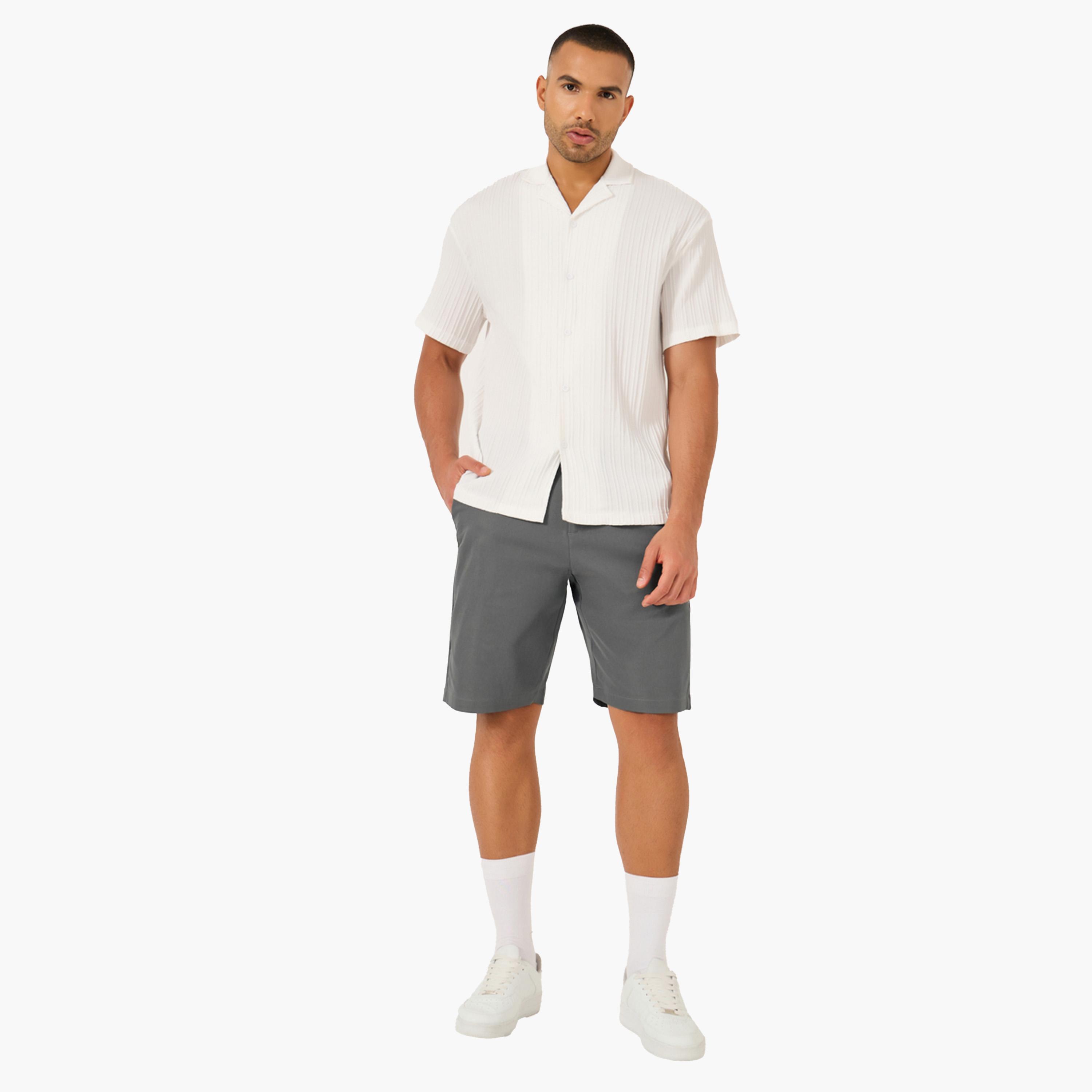 Take Two Solid Slant Pocket Bermuda Shorts with Belt Loops-men-clothing-bottoms-shorts-image-2
