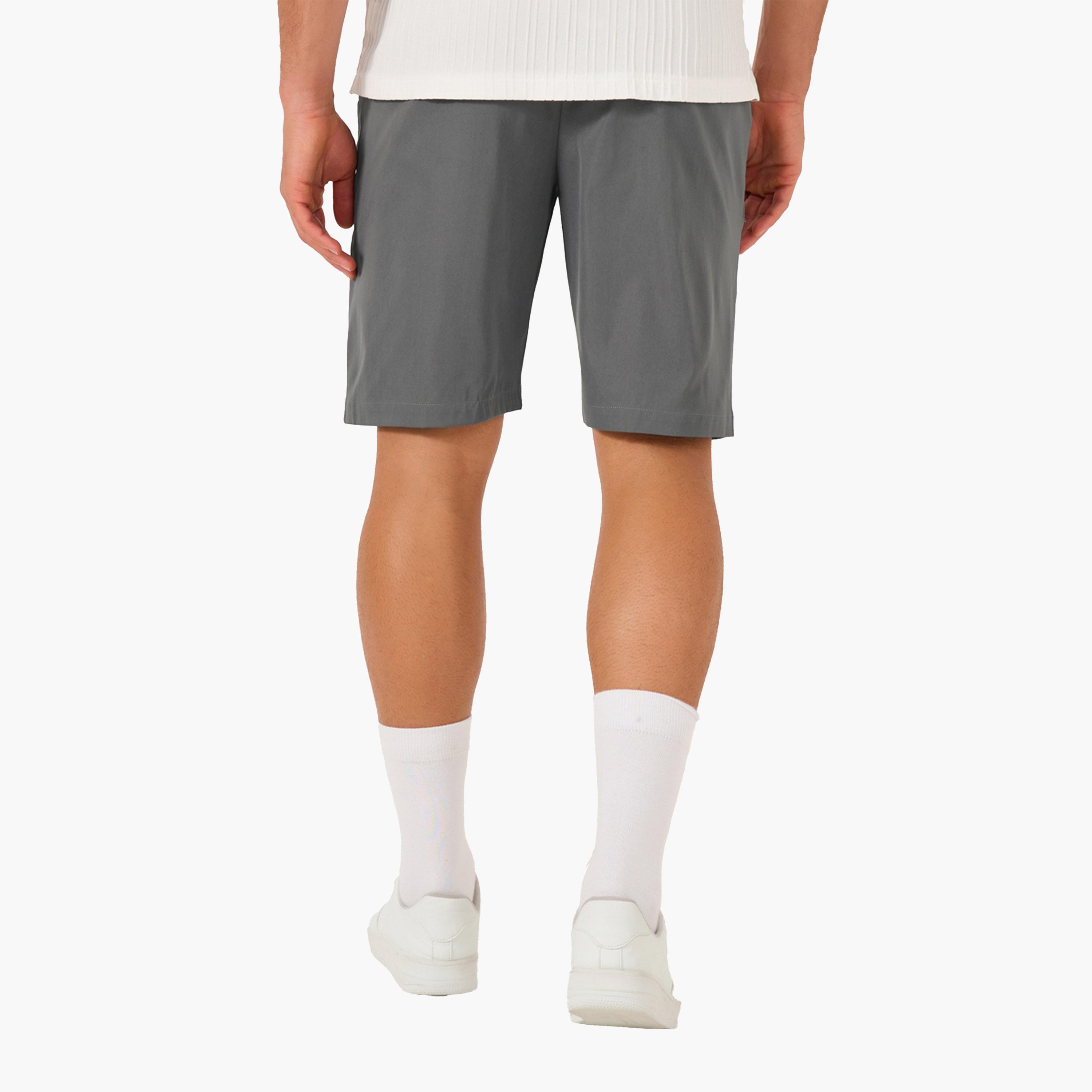 شورت برمودا سادة مع فتحات حزام-men-clothing-bottoms-shorts-image-4