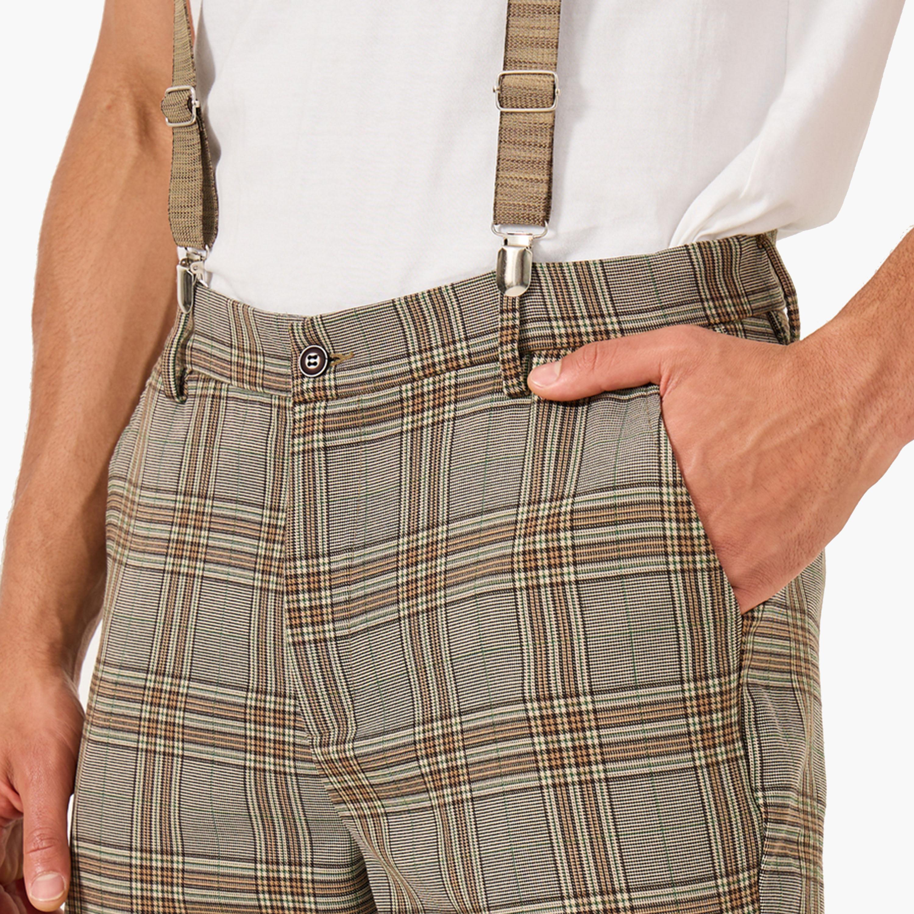 Styli Plaid Slant Pocket Relaxed Fit Pants with Suspender-men-clothing-bottoms-trousersandchinos-trousers-image-3