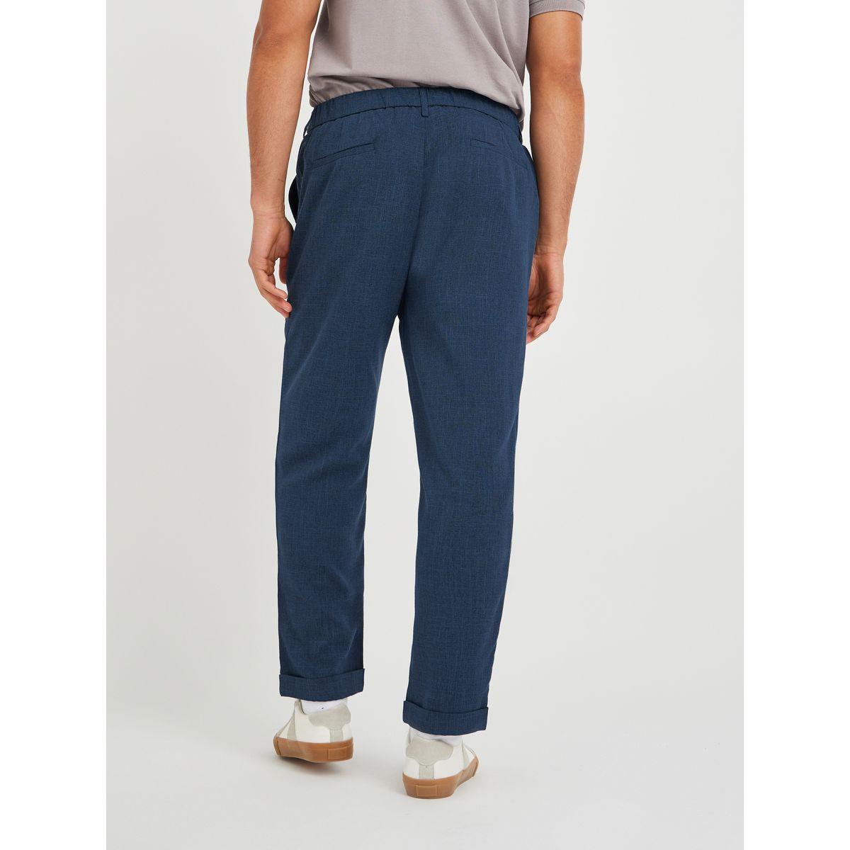 Styli Solid Relaxed Fit Chino Pants with Pockets-men-clothing-bottoms-trousersandchinos-trousers-image-4