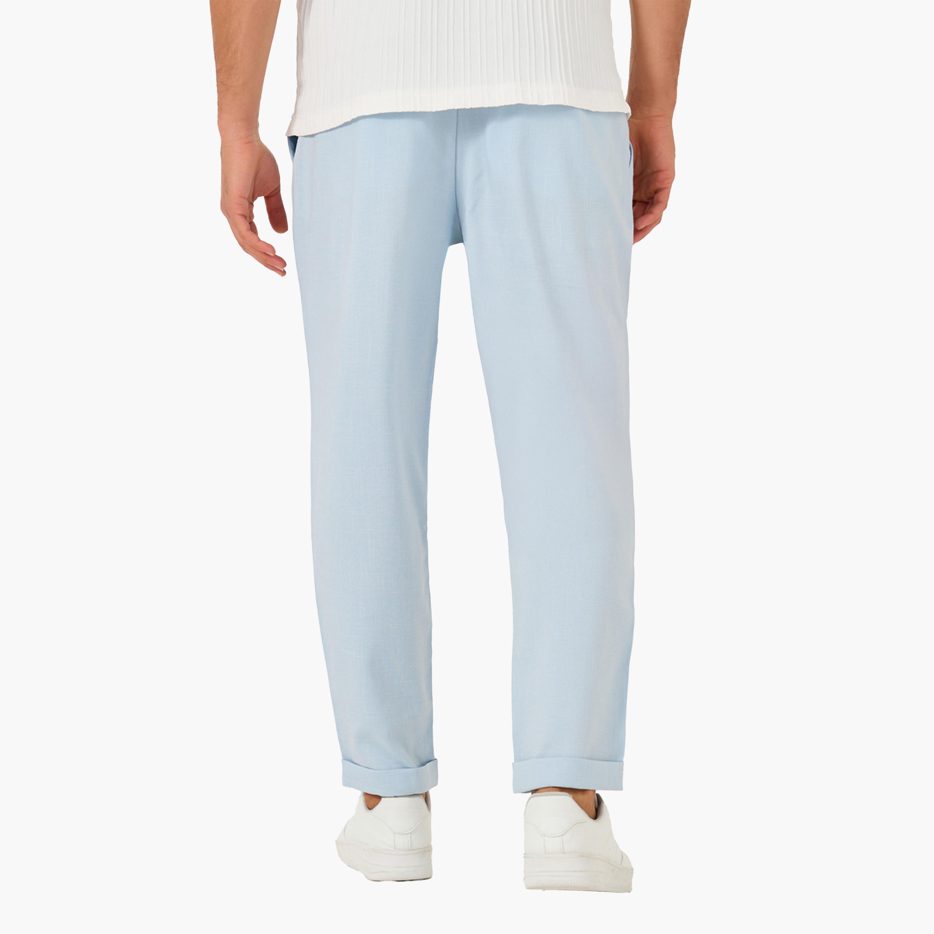 Styli Solid Pleated Relaxed Fit Pants-men-clothing-bottoms-trousersandchinos-trousers-image-5