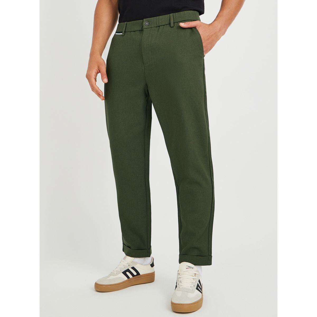 Styli Solid Relaxed Fit Chino Pants with Pockets-men-clothing-bottoms-trousersandchinos-trousers-image-1