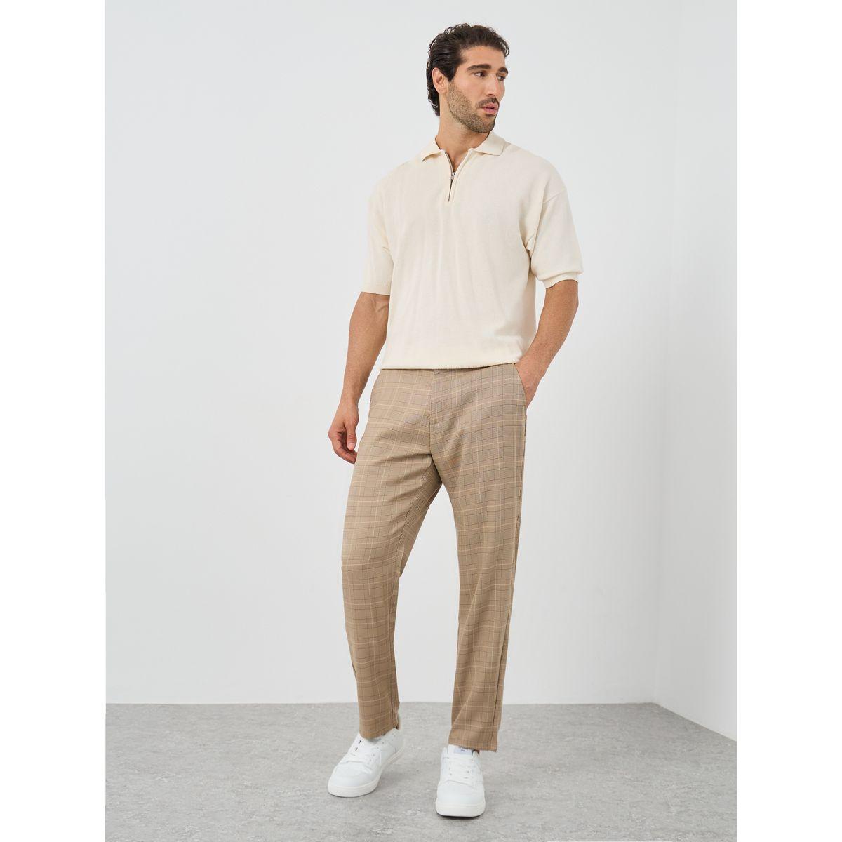 Styli Checked Slant Pocket Suit Pants-men-clothing-bottoms-trousersandchinos-trousers-image-2