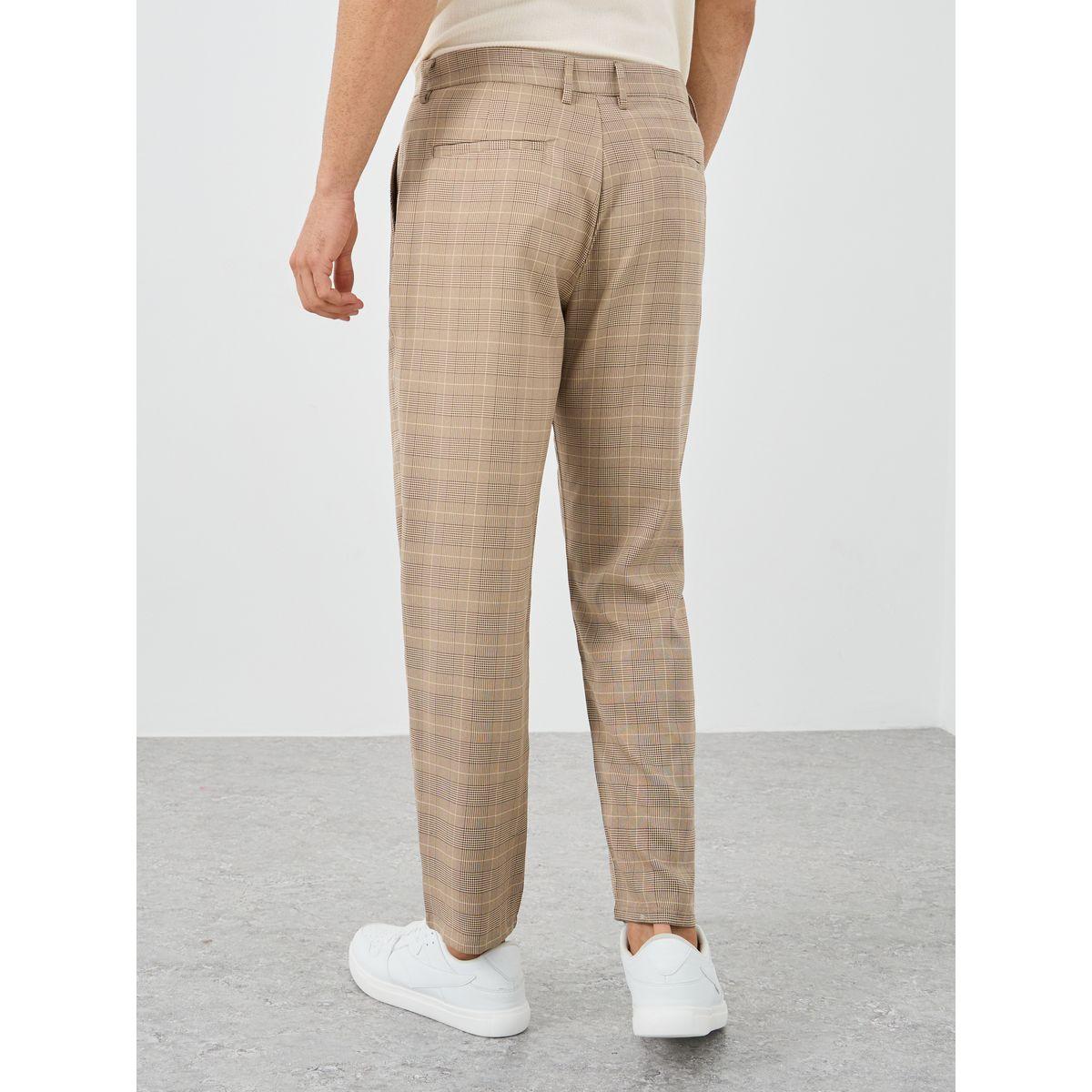 Styli Checked Slant Pocket Suit Pants-men-clothing-bottoms-trousersandchinos-trousers-image-4