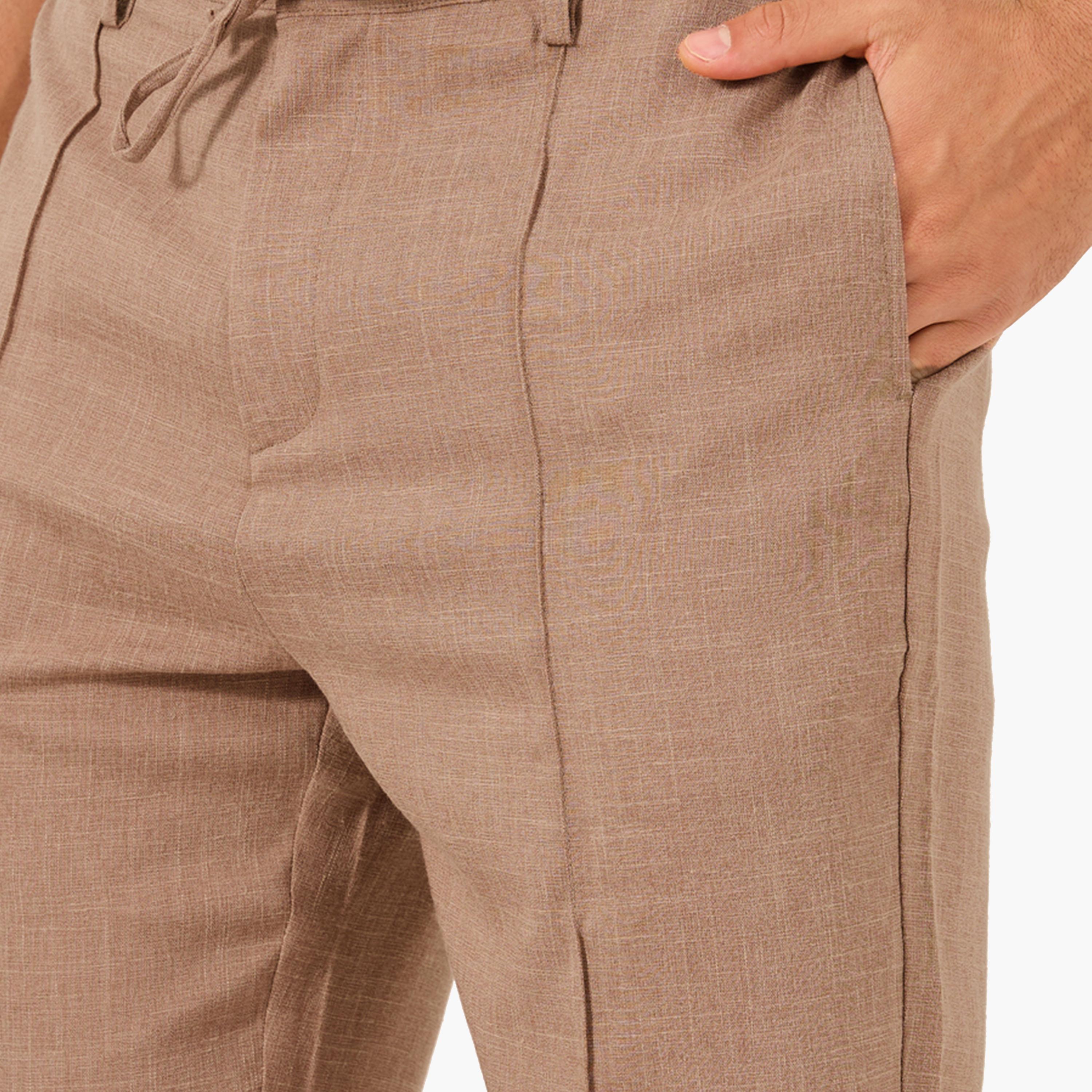 Take Two Solid Drawstring Waist Tapered Fit Pants-men-clothing-bottoms-trousersandchinos-trousers-image-3