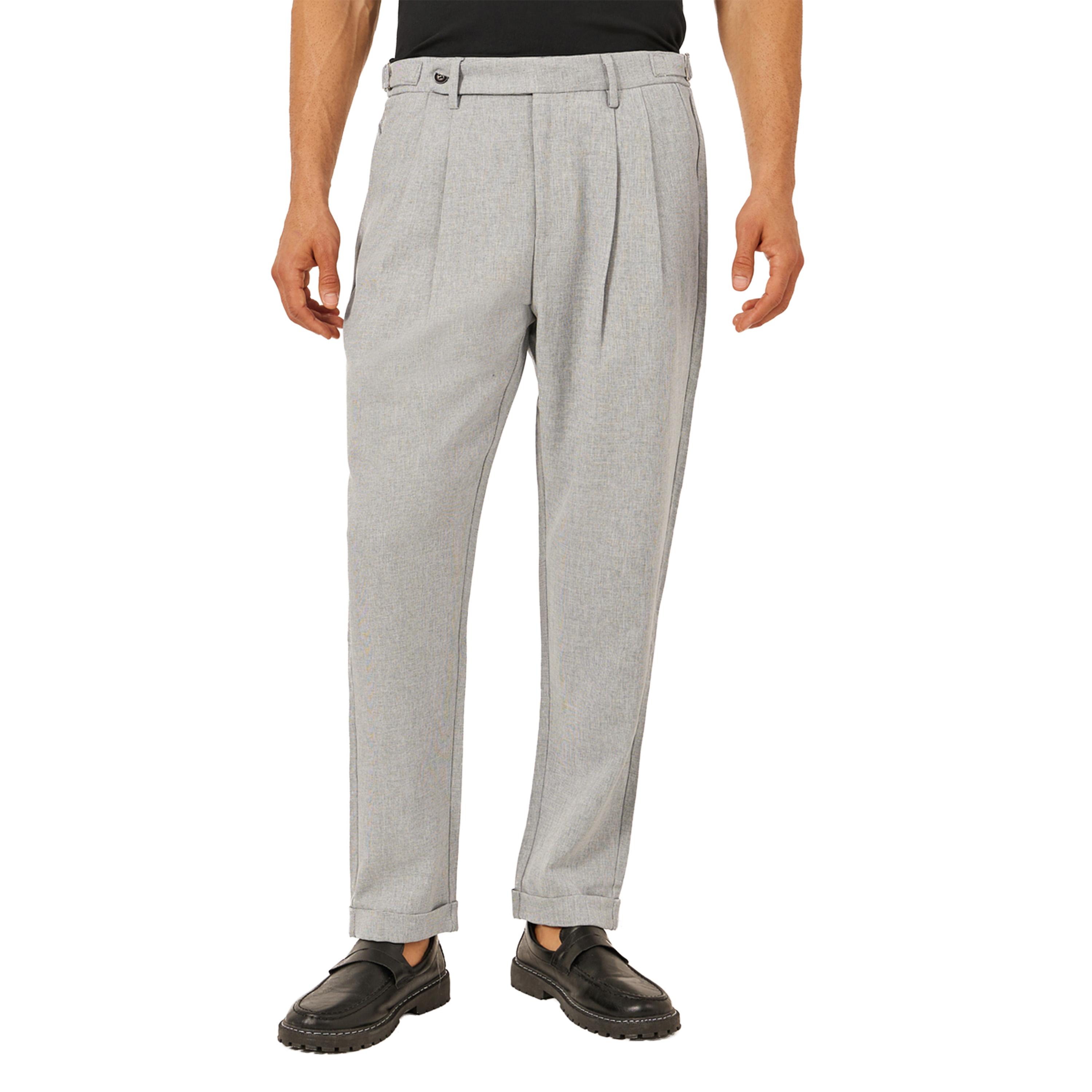 Take Two Solid Pleated Relaxed Fit Pants-men-clothing-bottoms-trousersandchinos-trousers-image-1