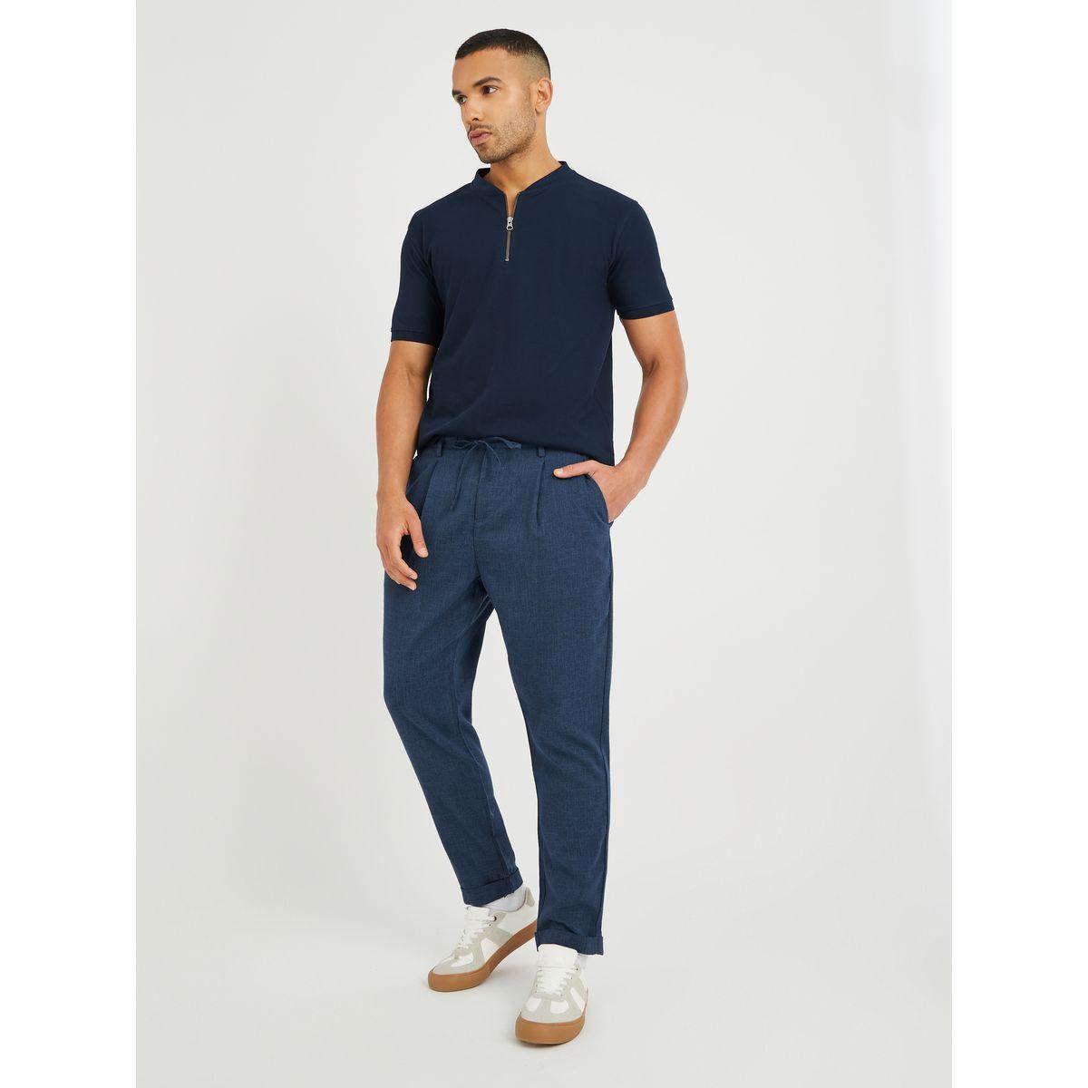 Styli Drawstring Waist Woven Pants with Side Pockets-men-clothing-bottoms-trousersandchinos-trousers-image-2