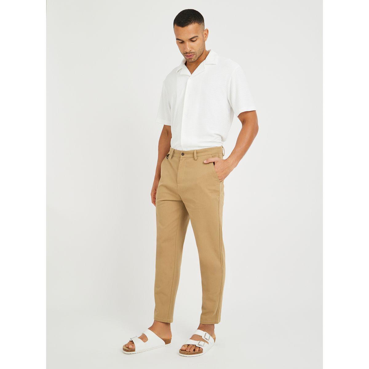 Styli Solid Mid Rise Relaxed Fit Chino Pants-men-clothing-bottoms-trousersandchinos-trousers-image-2
