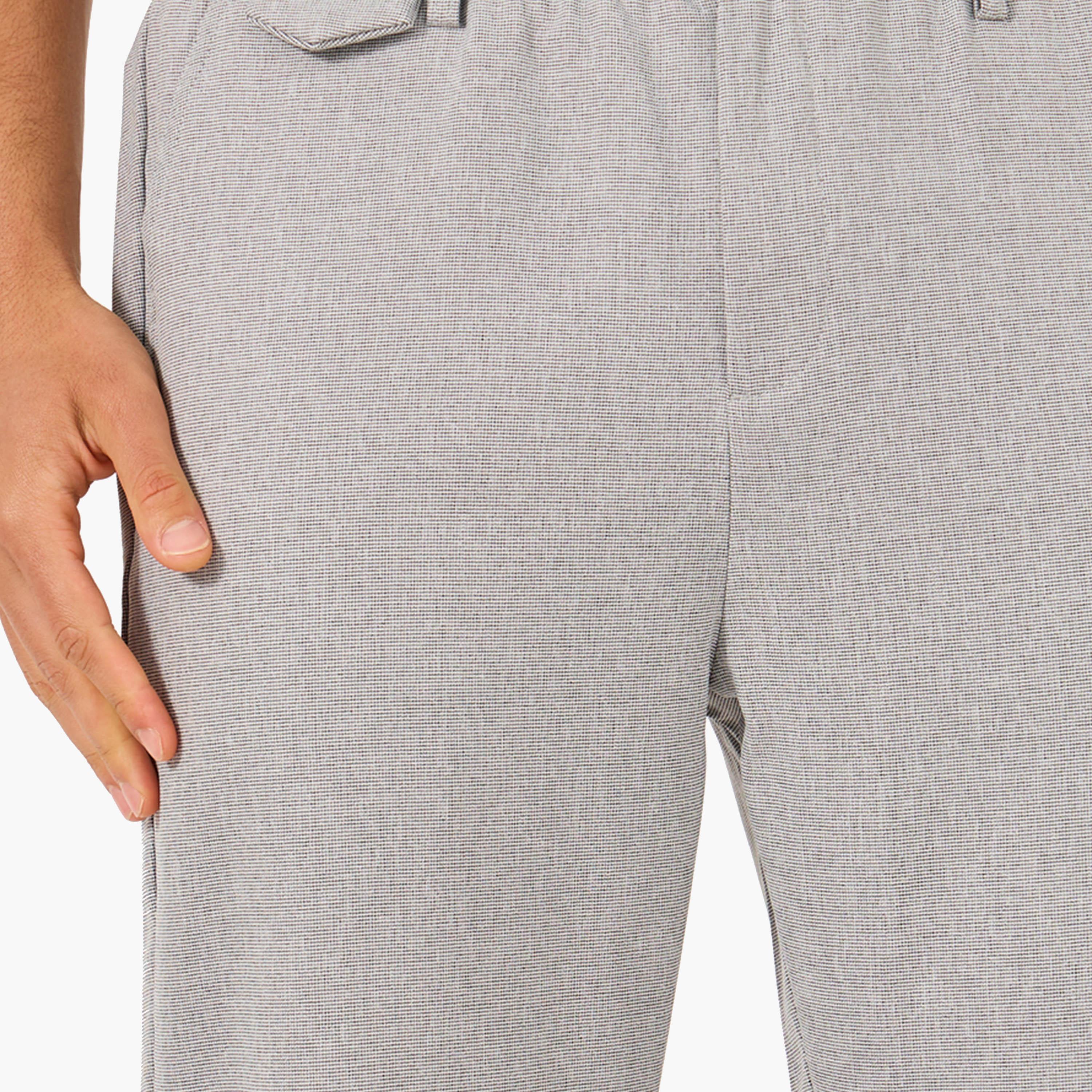Styli Solid Mid Rise Slim Fit Pants with Belt Loops-men-clothing-bottoms-trousersandchinos-trousers-image-3