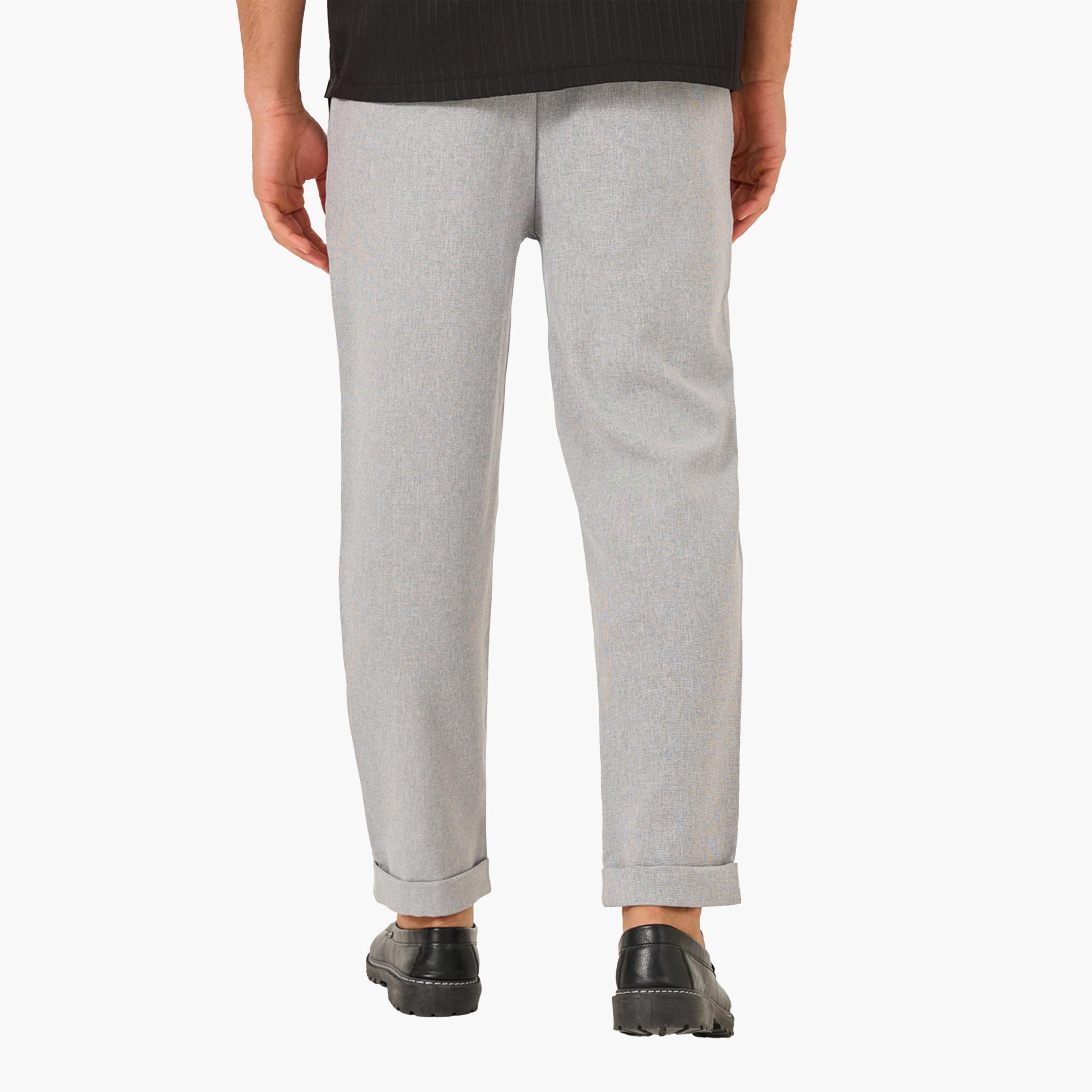 Styli Solid Mid Rise Slim Fit Pants with Belt Loops-men-clothing-bottoms-trousersandchinos-trousers-image-5