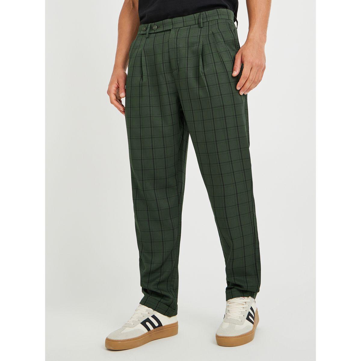 Styli Checked Print Slant Pocket Pants-men-clothing-bottoms-trousersandchinos-trousers-image-1