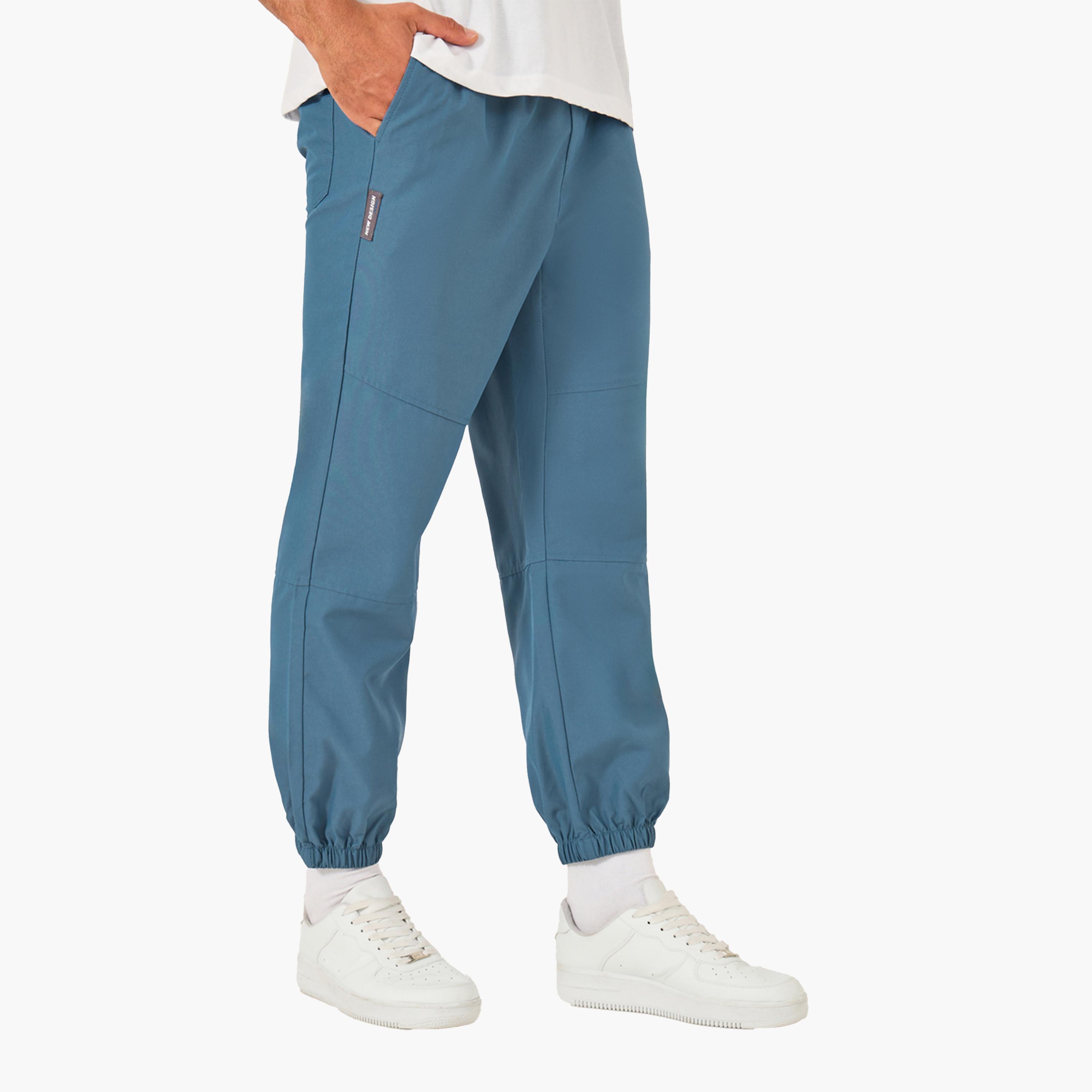 Styli Solid Drawstring Waist Relaxed Fit Joggers-men-clothing-bottoms-joggers-image-1