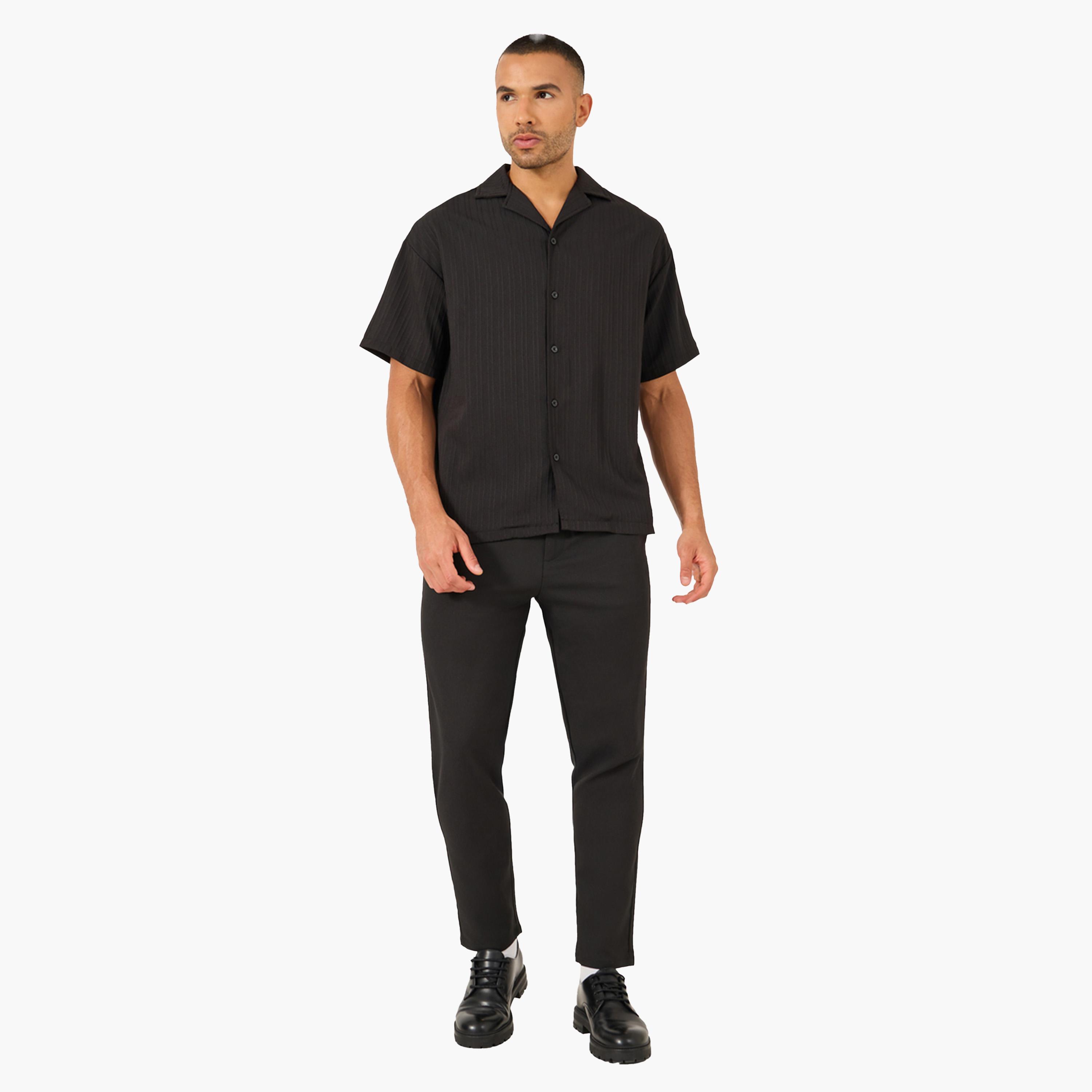 Styli Solid Slant Pocket Tapered Pants-men-clothing-bottoms-trousersandchinos-trousers-image-2