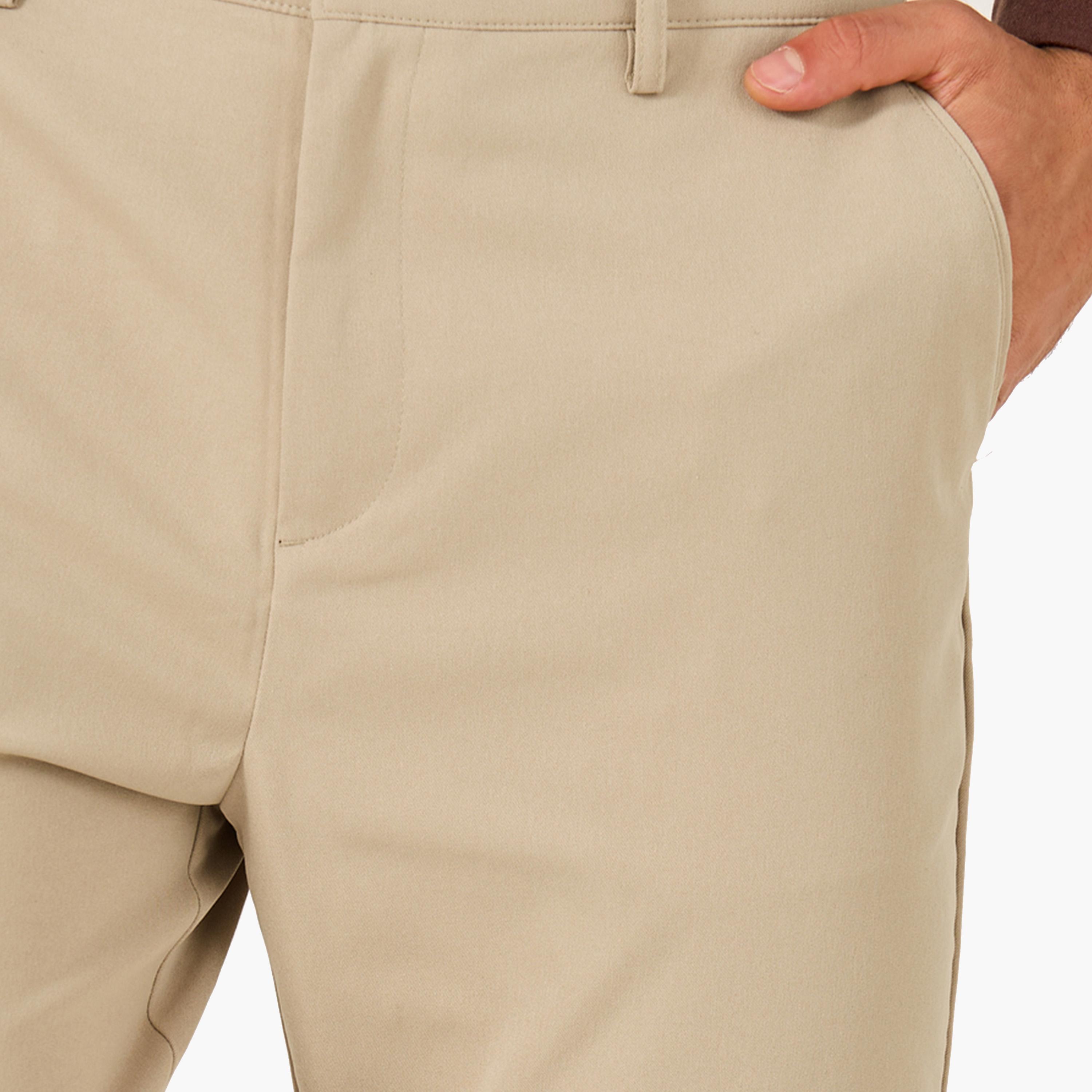 Styli Solid Mid Rise Relaxed Fit Pants with Belt Loops-men-clothing-bottoms-trousersandchinos-trousers-image-4