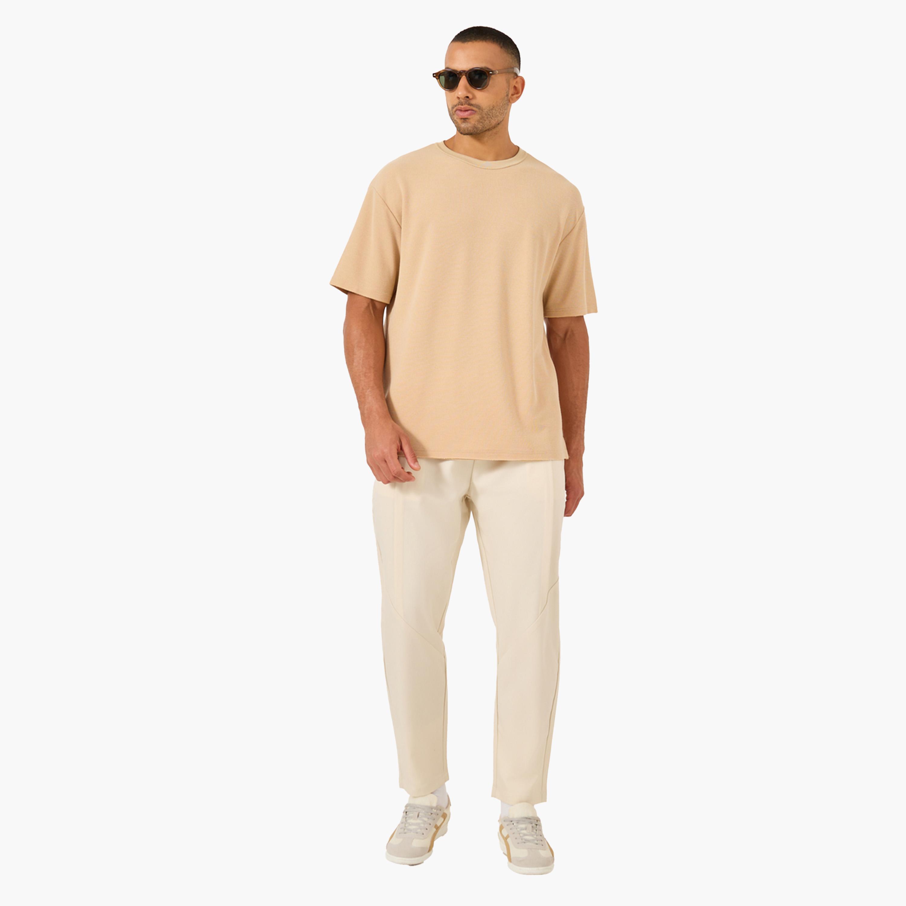 ستايلي - بنطال كسرات سادة برباط خصر-men-clothing-bottoms-trousersandchinos-trousers-image-3