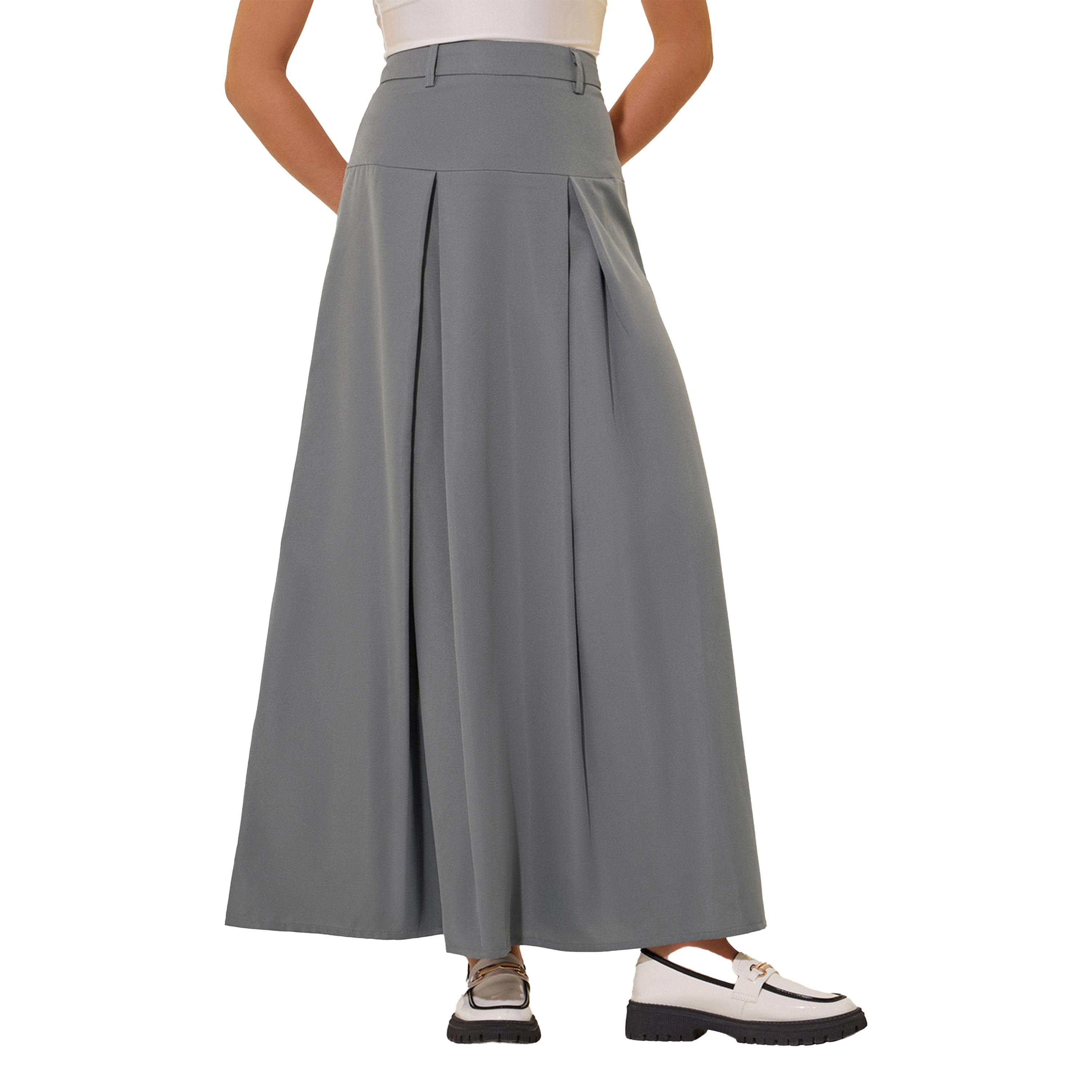 Styli Solid Maxi A-Line Skirt-women-clothing-bottoms-skirts-image-2