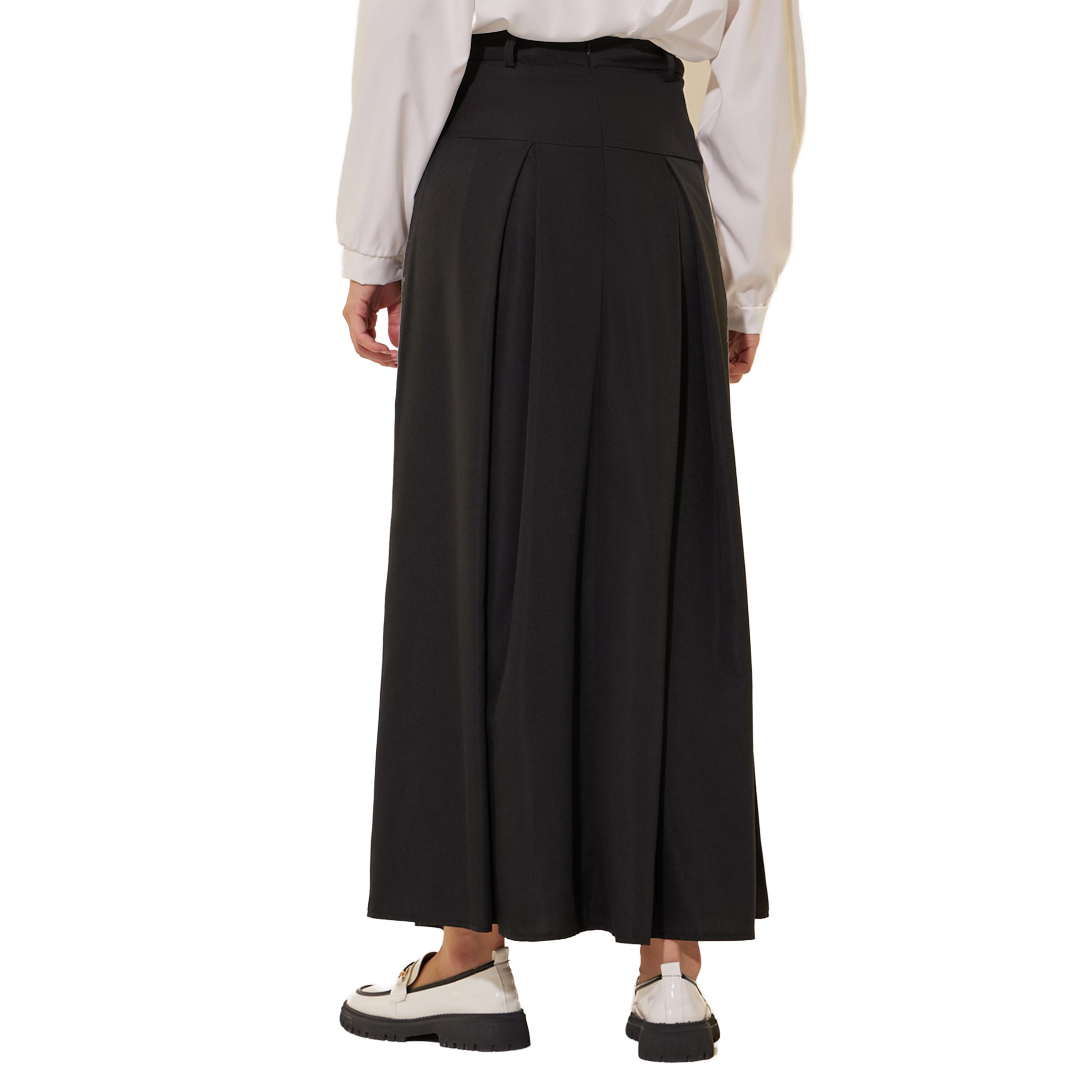Styli Solid A-line High Rise Maxi Skirt-women-clothing-bottoms-skirts-image-4