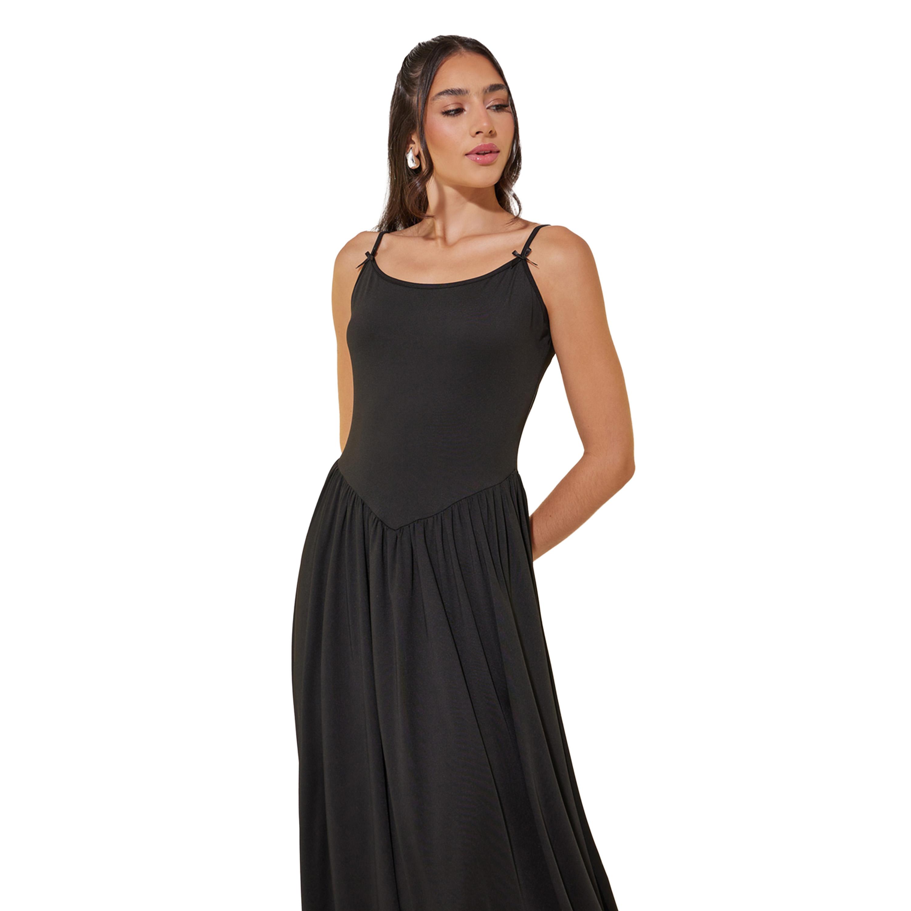 Styli Solid Strappy Round Neck A-Line Maxi Dress-women-clothing-dresses-image-3
