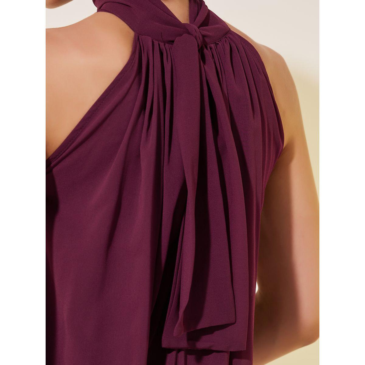Styli Solid Sleeveless Halter Neck A-Line Maxi Dress-women-clothing-dresses-image-5
