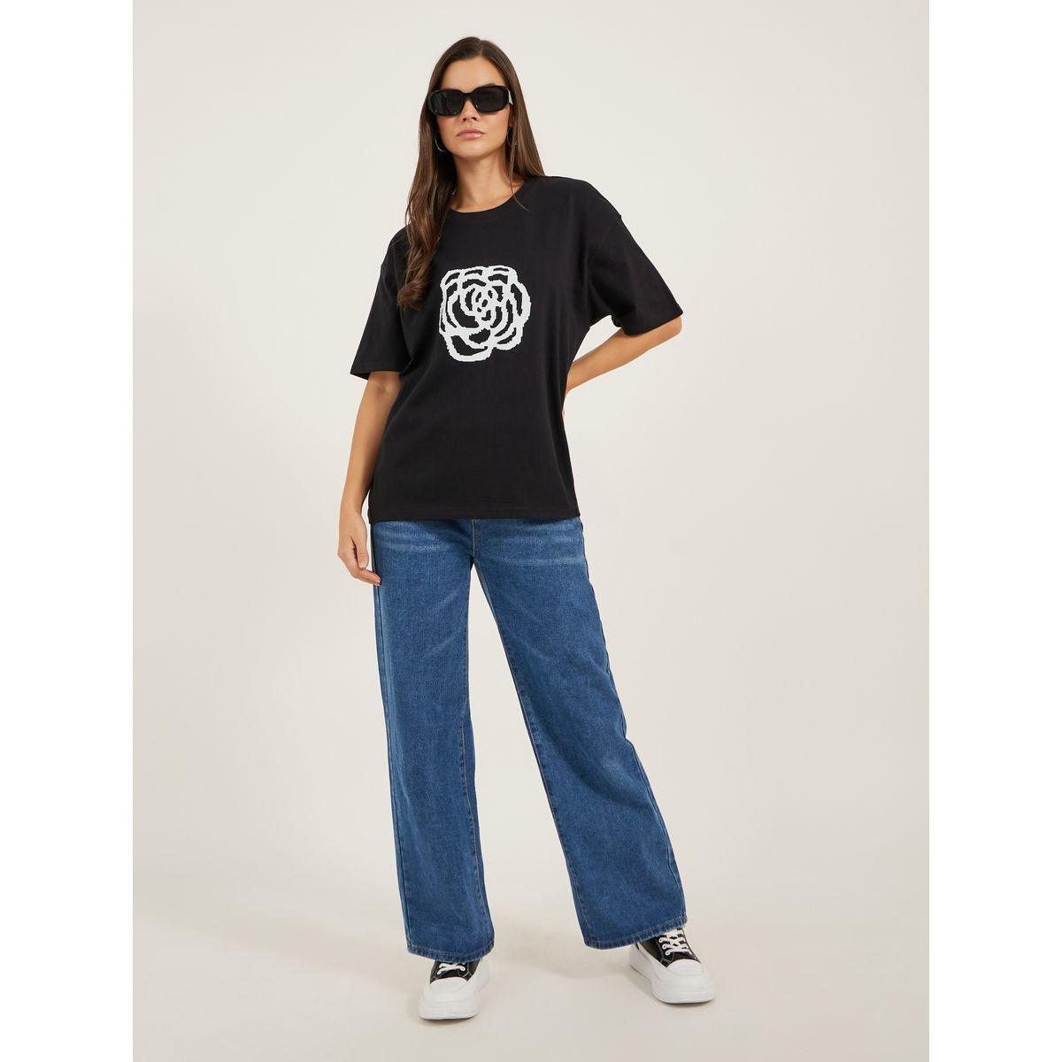 Styli Oversized Graphic Print Short Sleeve T-Shirt-women-clothing-tshirts-image-2