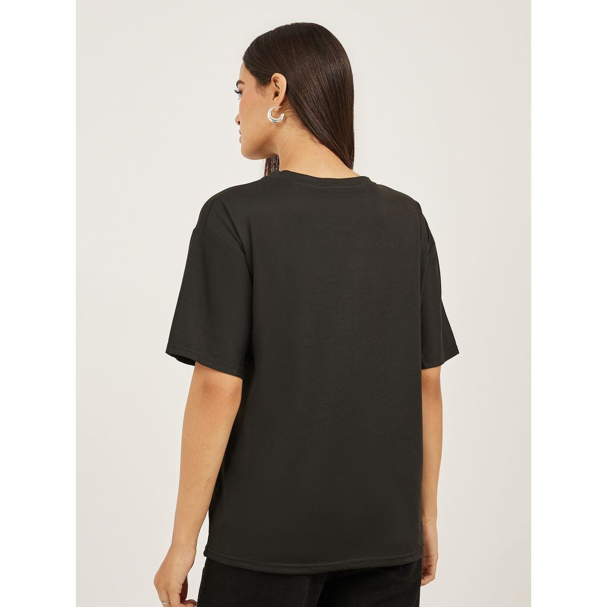 Styli Slogan Print Round Neck Short Sleeve T-Shirt-women-clothing-tshirts-image-5