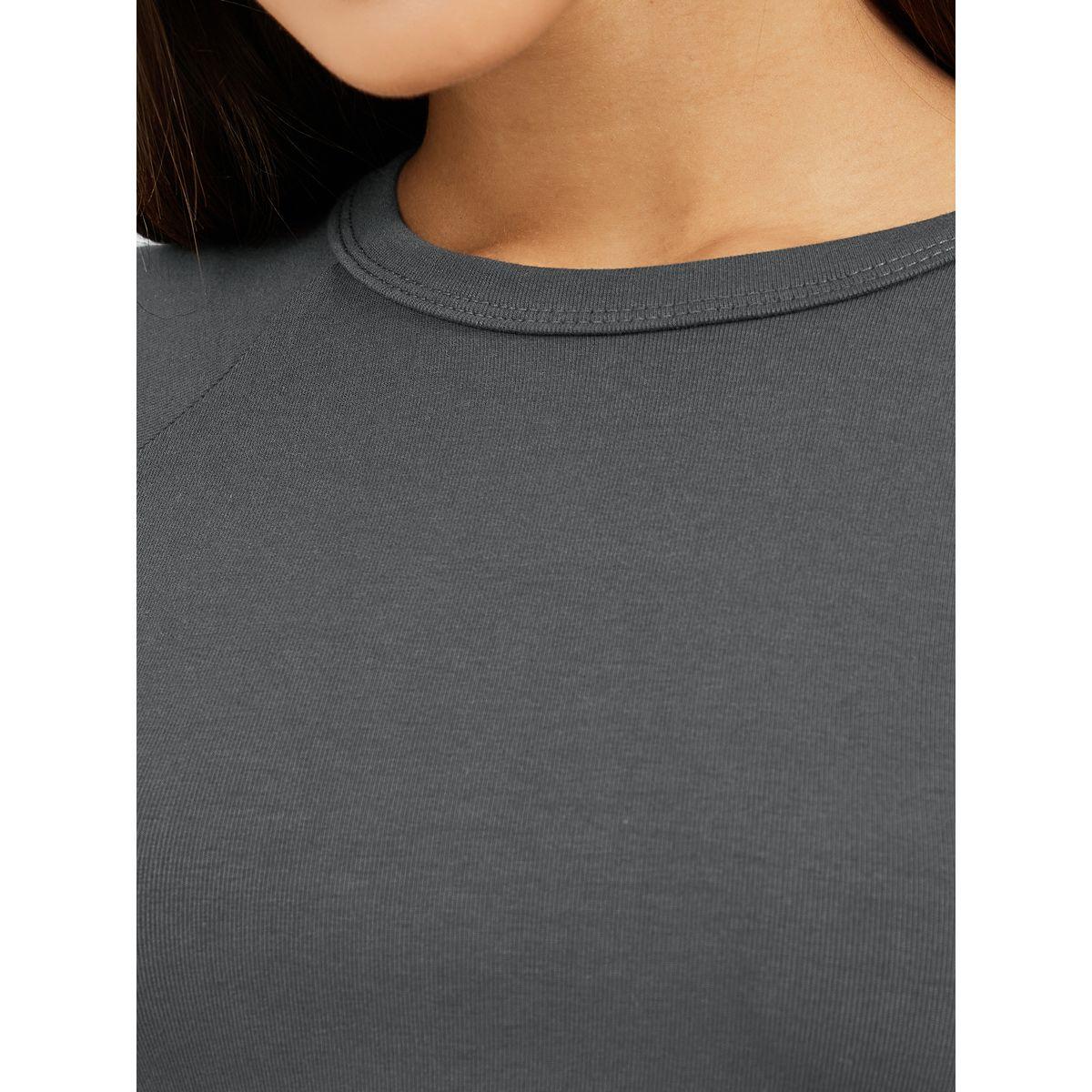 تيشيرت مُجسم سادة بأكمام قصيرة-women-clothing-tshirts-image-4