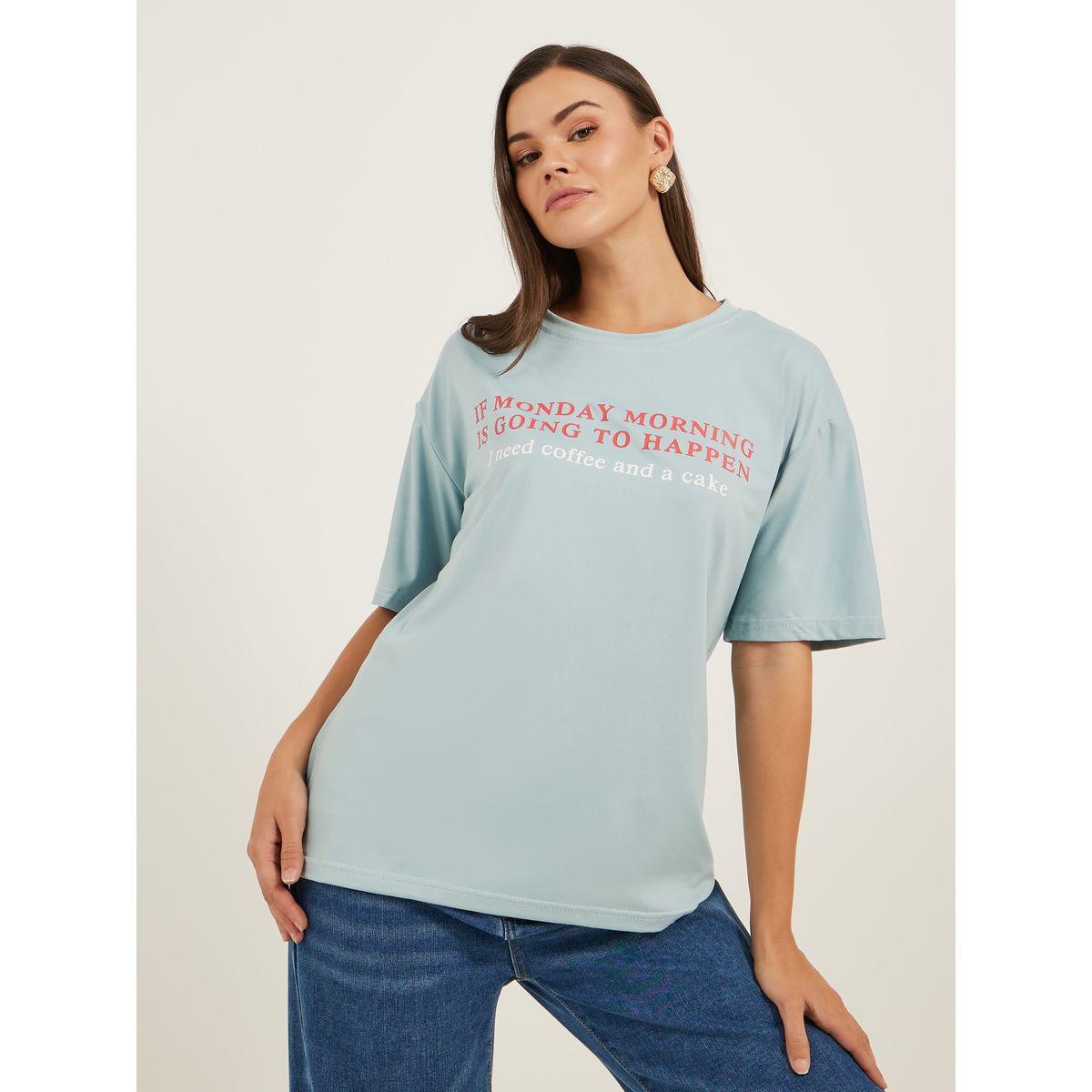 Styli Slogan Print Short Sleeve Oversized T-Shirt-women-clothing-tshirts-image-3