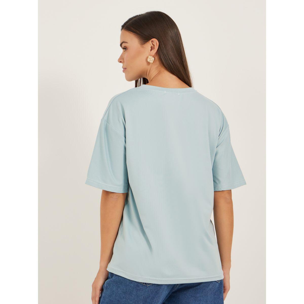 Styli Slogan Print Short Sleeve Oversized T-Shirt-women-clothing-tshirts-image-5