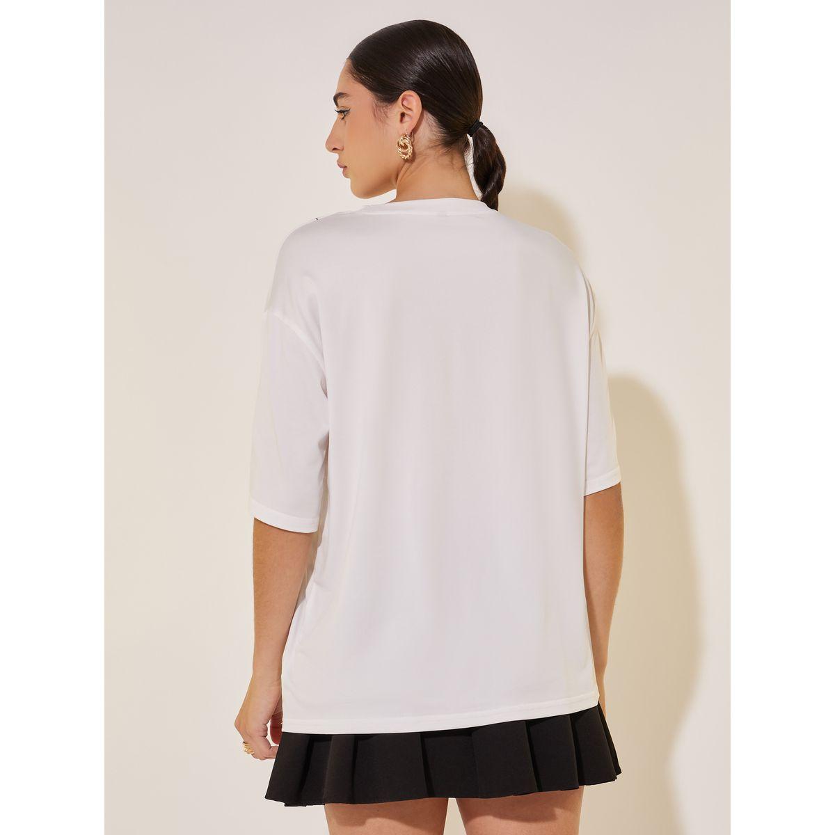 تيشيرت بياقة دائرية وطبعة جرافيك-women-clothing-tshirts-image-5