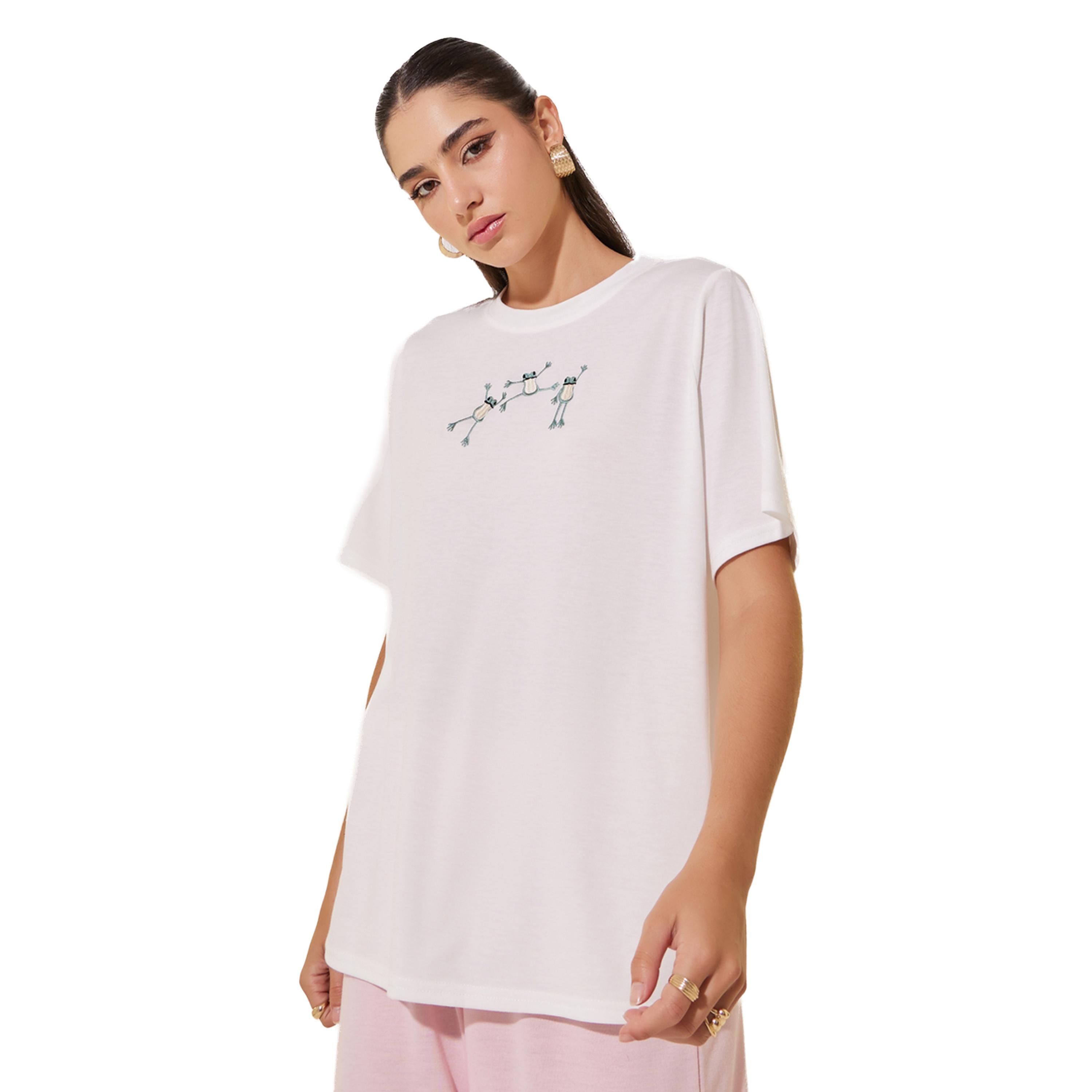 Styli Graphic Printed Round Neck T-shirt-women-clothing-tshirts-image-3