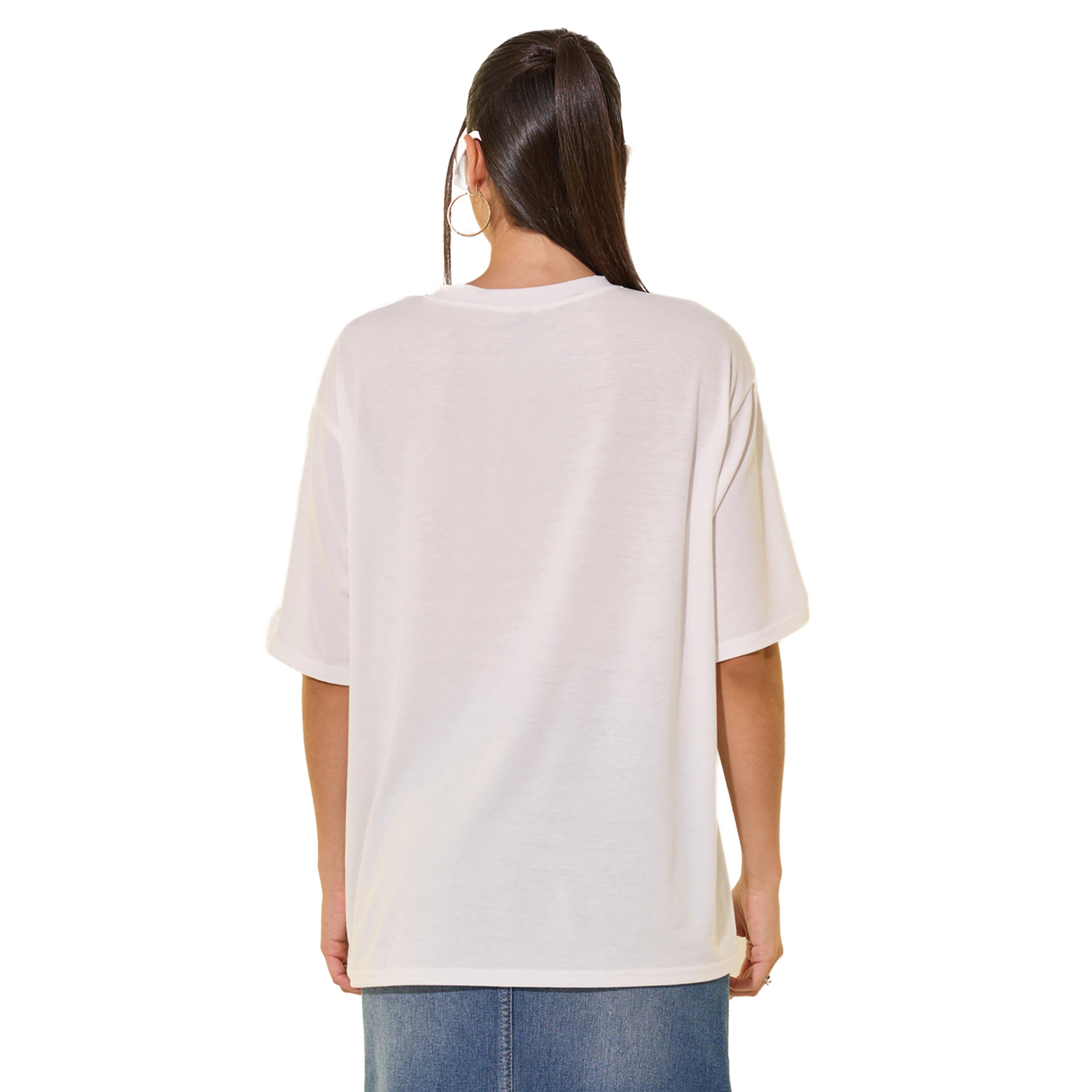 Styli Round Neck Embroidered Sleeve Detail T-Shirt-women-clothing-tshirts-image-5