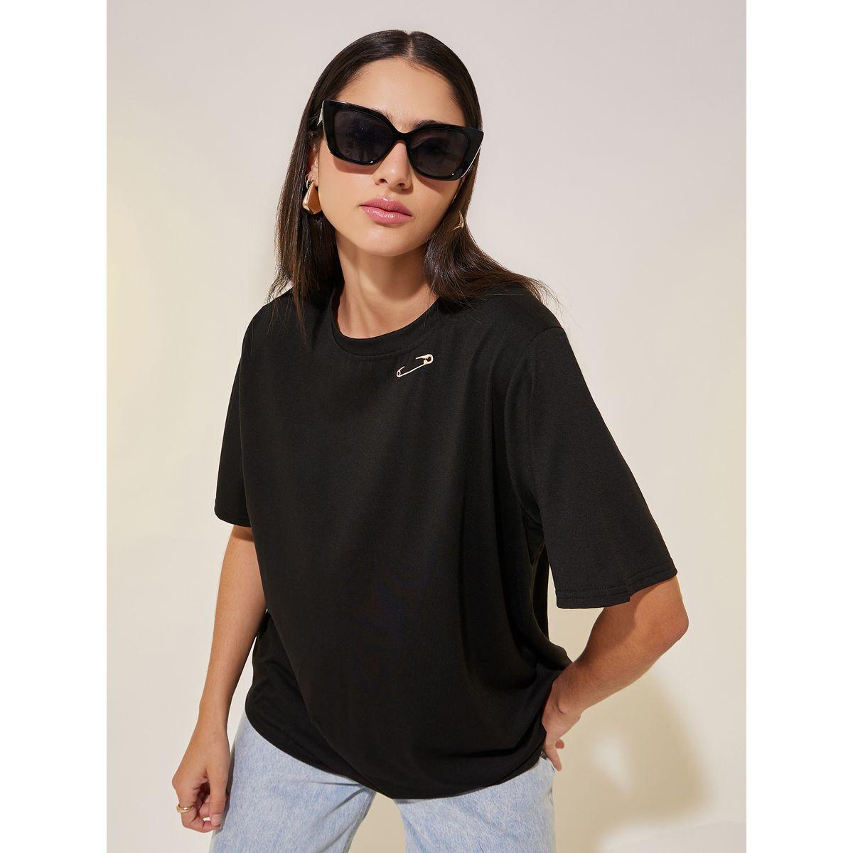 Styli Round Neck Embroidered Detail T-shirt-women-clothing-tshirts-image-1