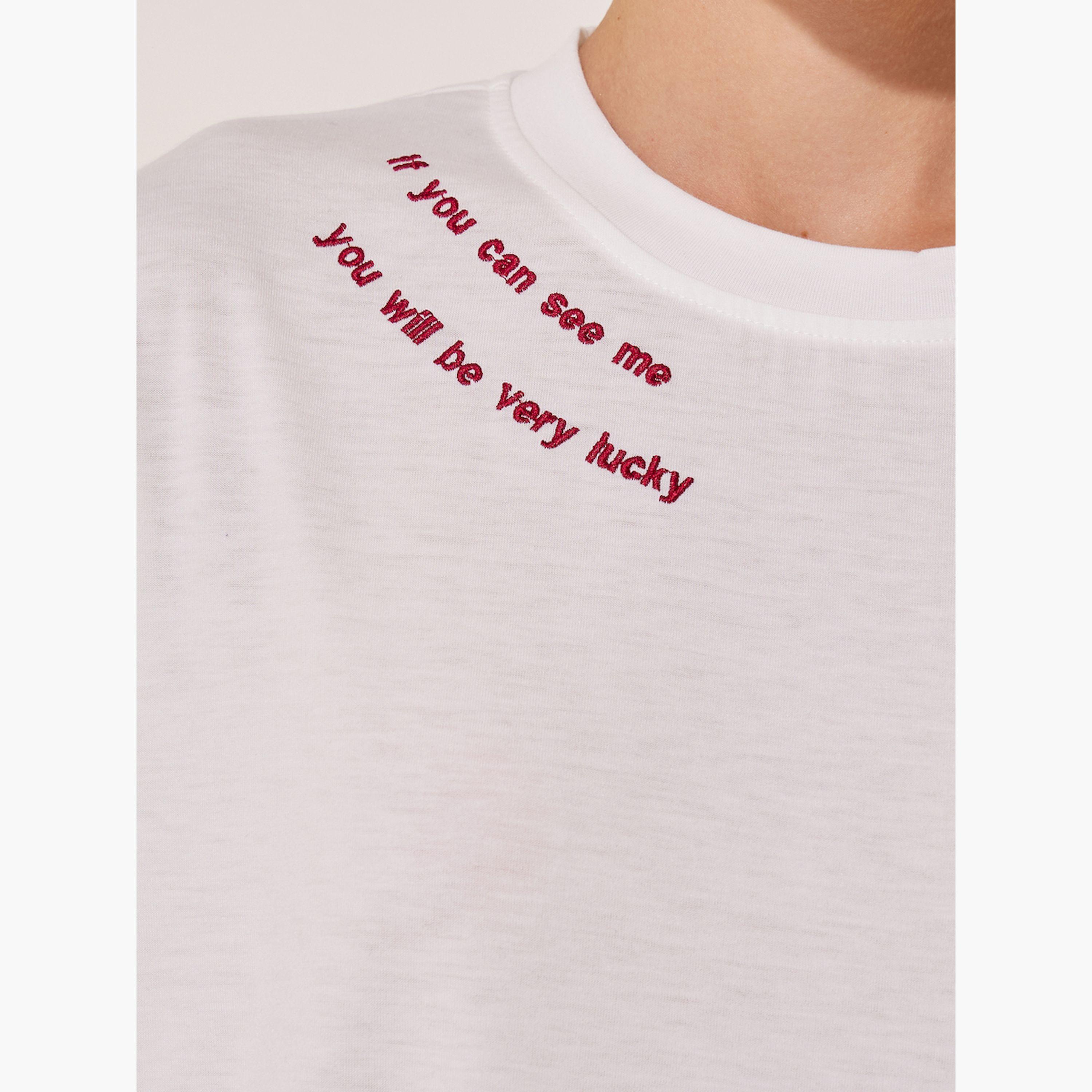 Styli Solid Round Neck Detail T-shirt-women-clothing-tshirts-image-4
