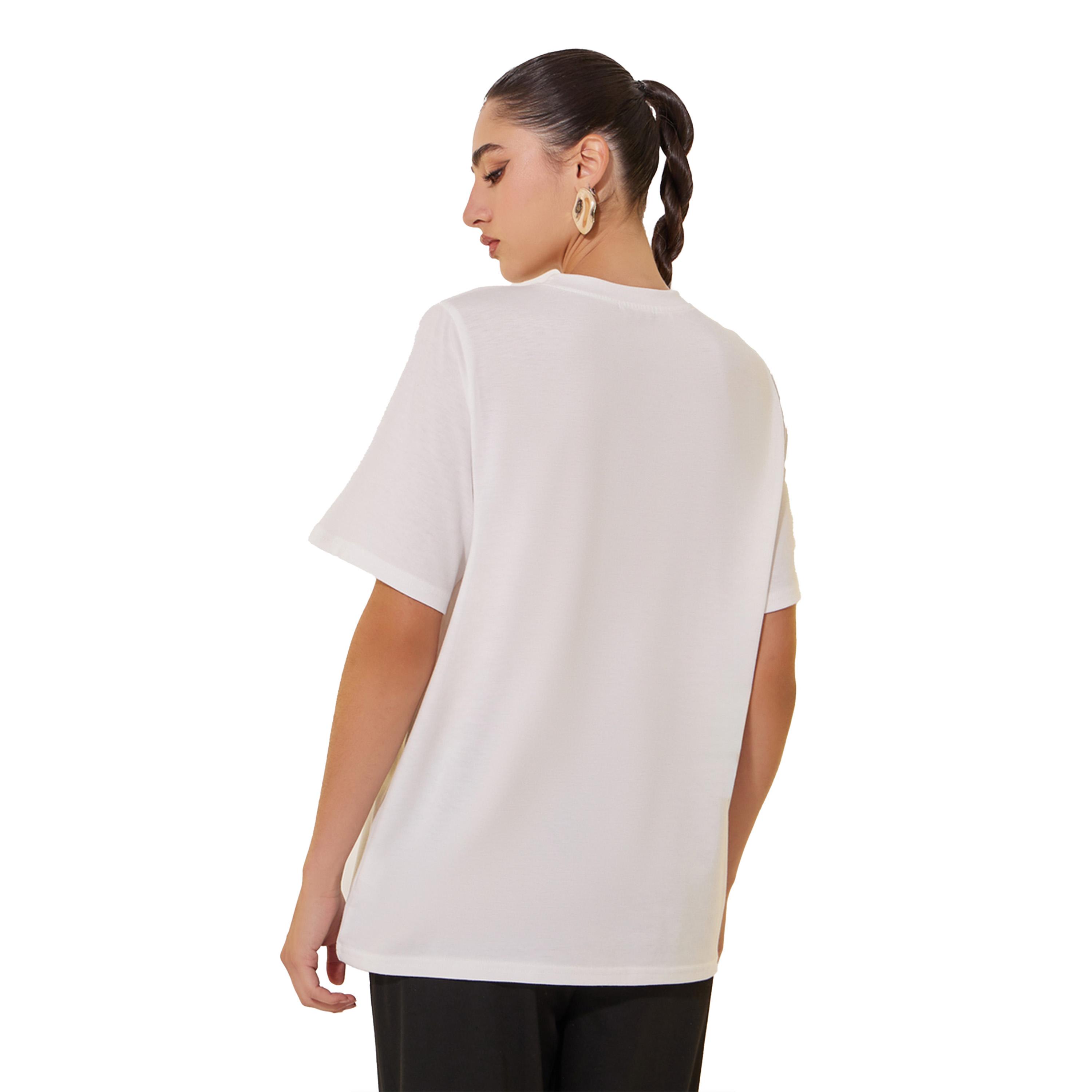 Styli Solid Round Neck Detail T-shirt-women-clothing-tshirts-image-5