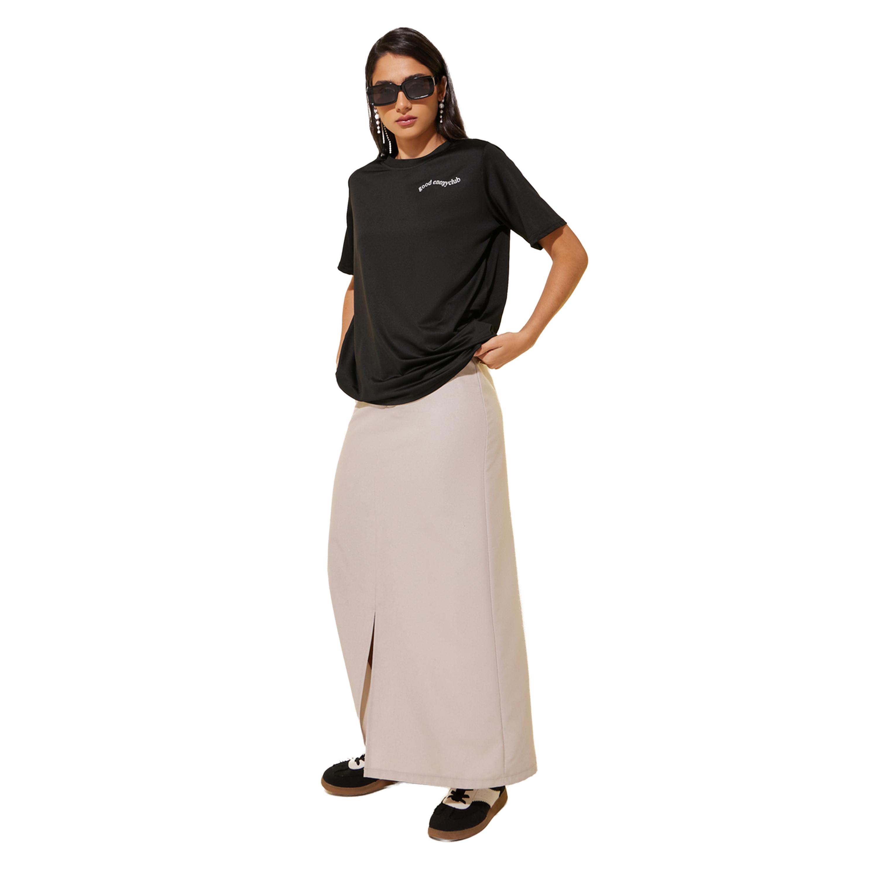 Styli Slogan Print Round Neck Regular Fit T-Shirt-women-clothing-tshirts-image-2