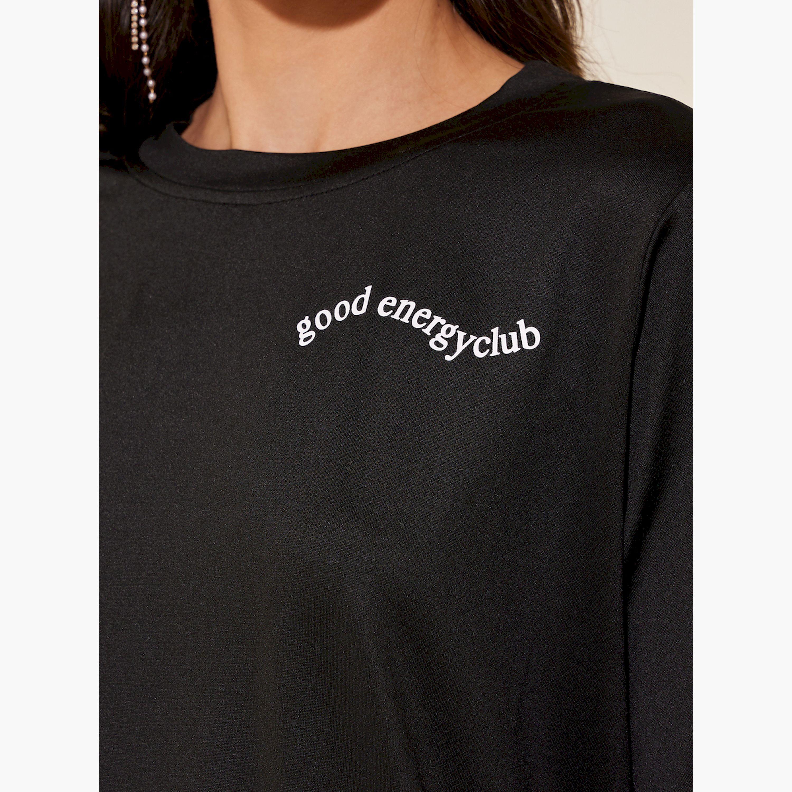 Styli Slogan Print Round Neck Regular Fit T-Shirt-women-clothing-tshirts-image-4