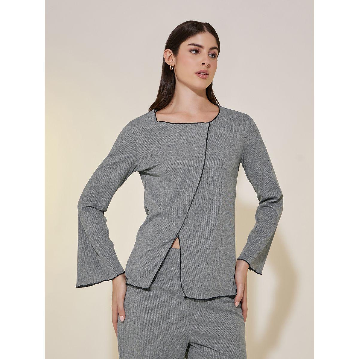 Styli Knitted Long Sleeve T-shirt & Straight Pajama Set-women-clothing-nightwear-pyjamas-longsets-image-2