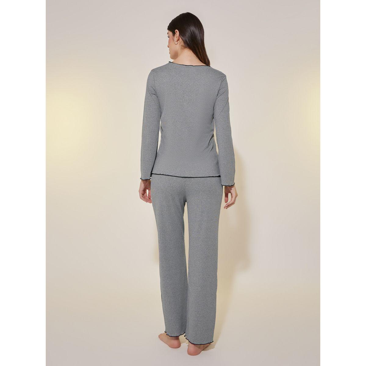 طقم بيجاما من بنطال وتيشيرت بأكمام طويلة-women-clothing-nightwear-pyjamas-longsets-image-4