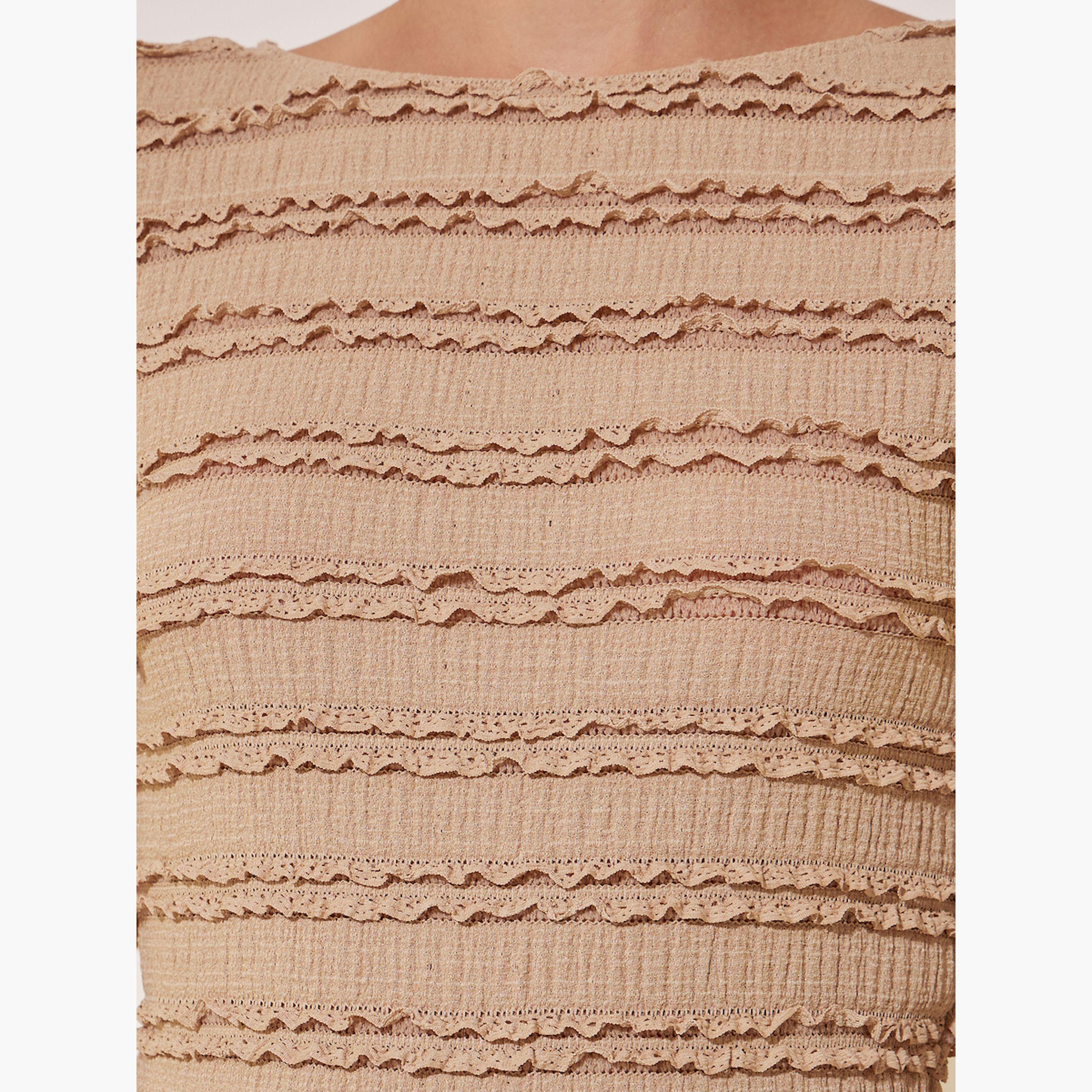 Styli Textured Round Neck Long Sleeve Top-women-clothing-shirtsandblouses-blouses-image-4
