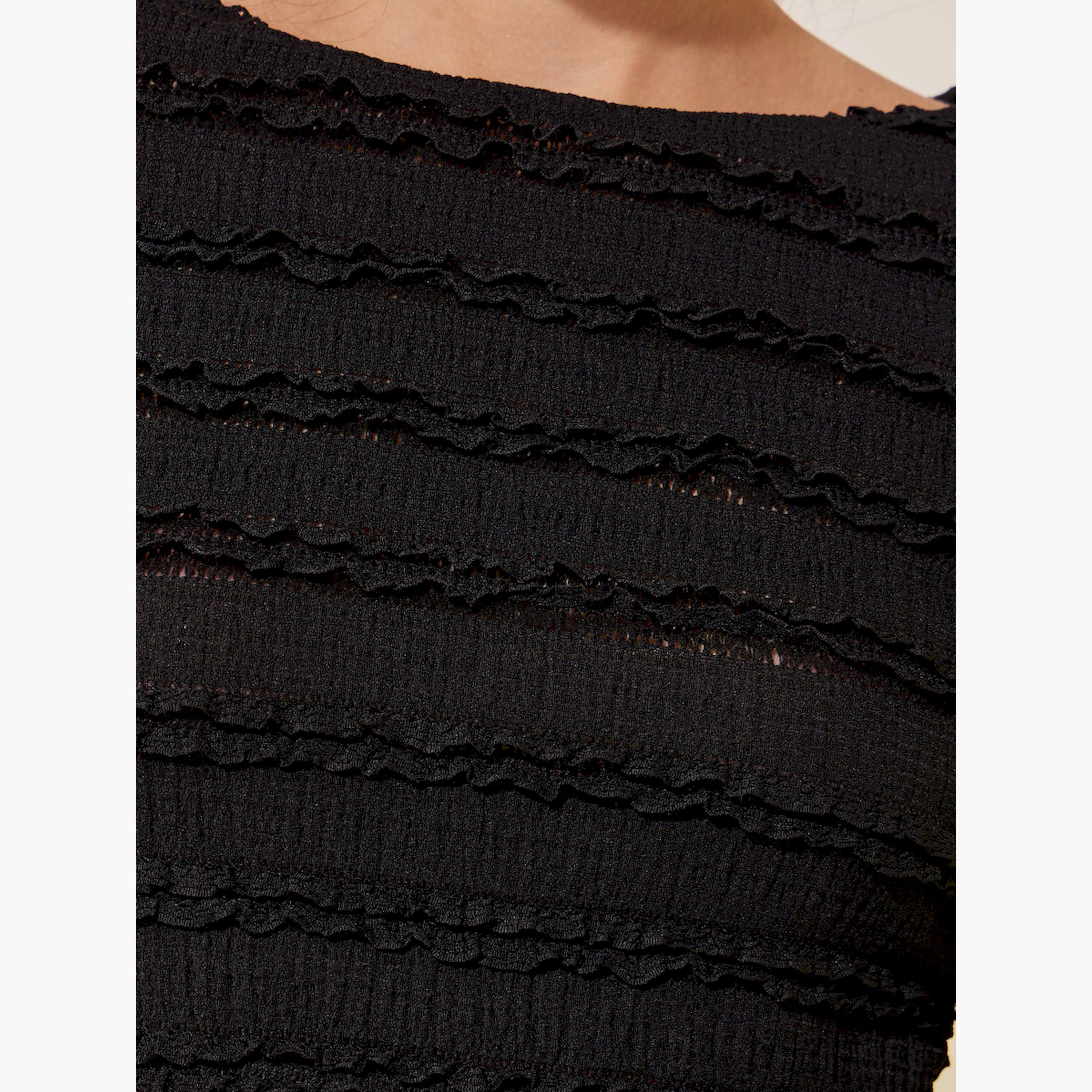 Styli Textured Long Sleeve Round Neck Top-women-clothing-shirtsandblouses-blouses-image-4